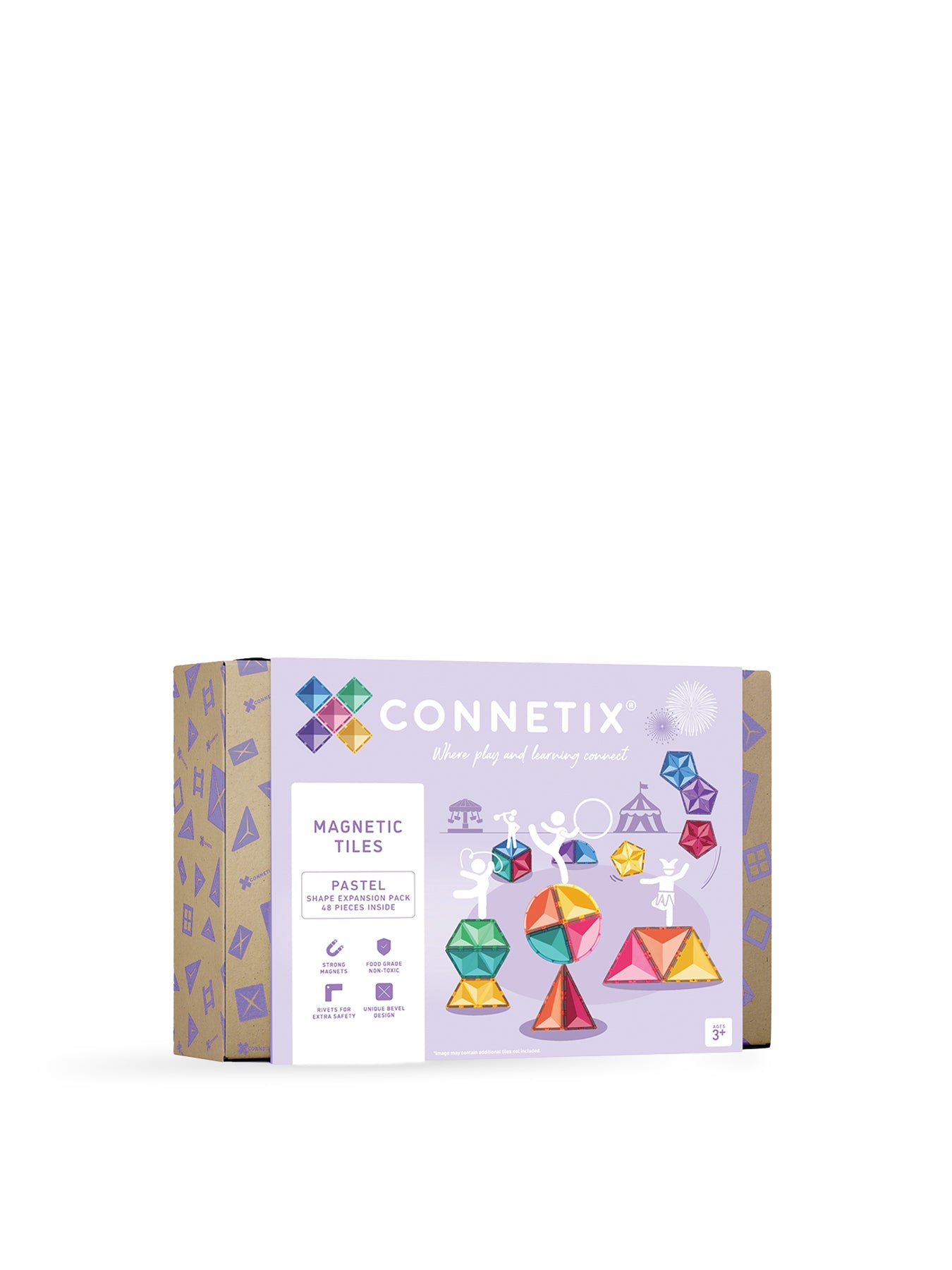 Pastel Shape Expansion Magnetic Tile Set