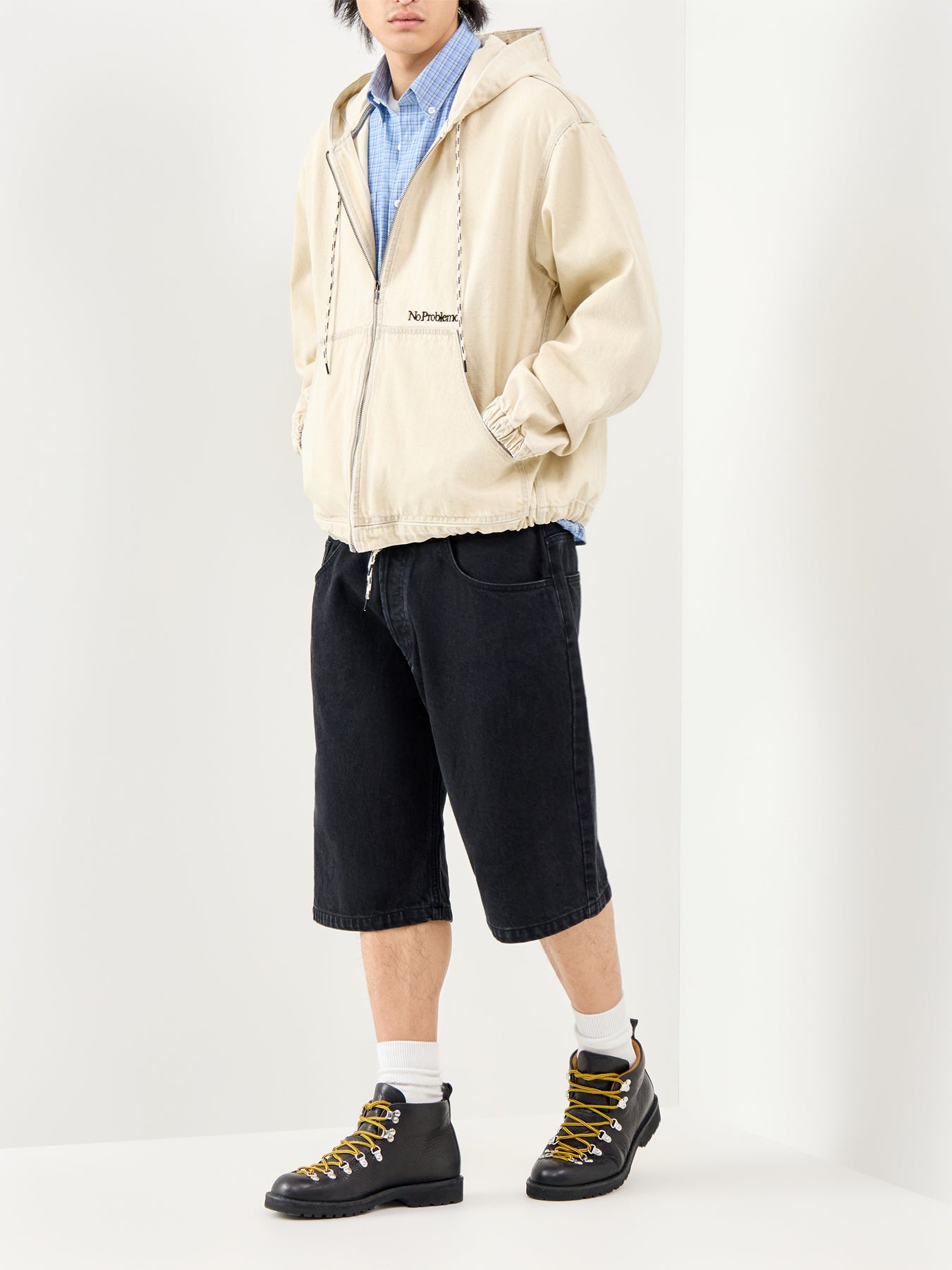 Workwear Denim Jacket Beige