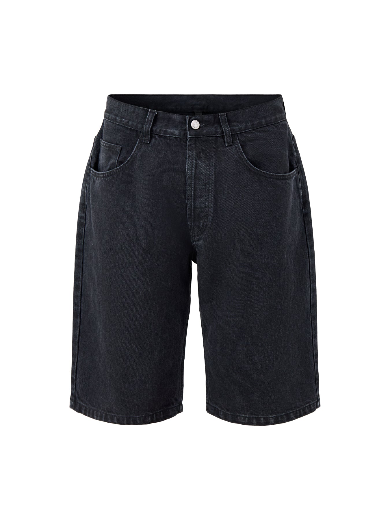 Baggy Denim Shorts Black
