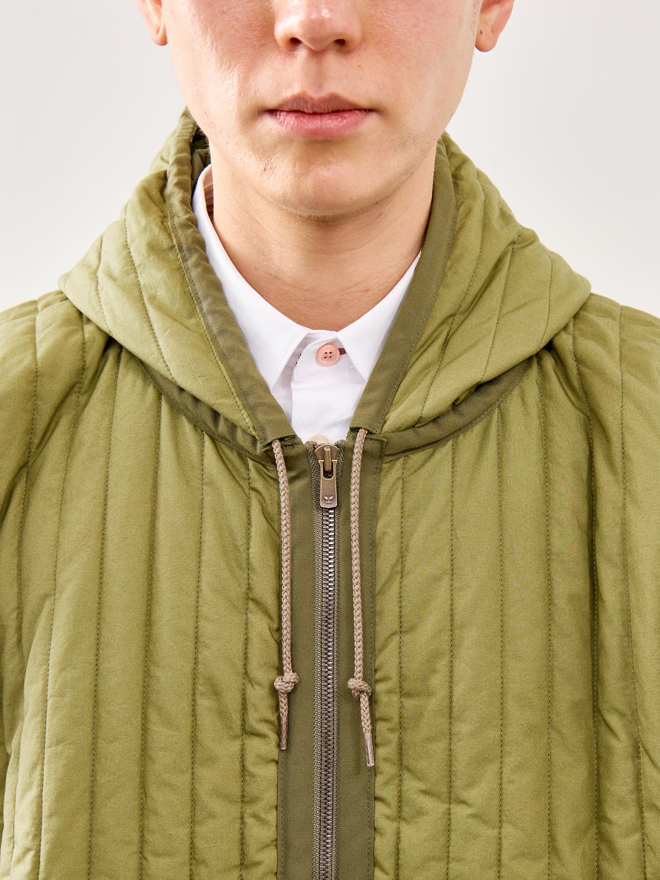 Quilted Hooded Jacket Olive