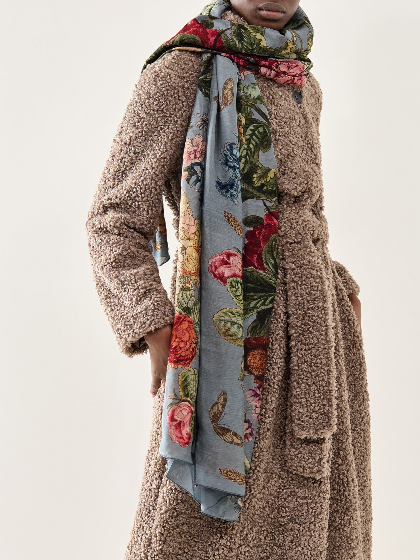 Primula Print Scarf Slate