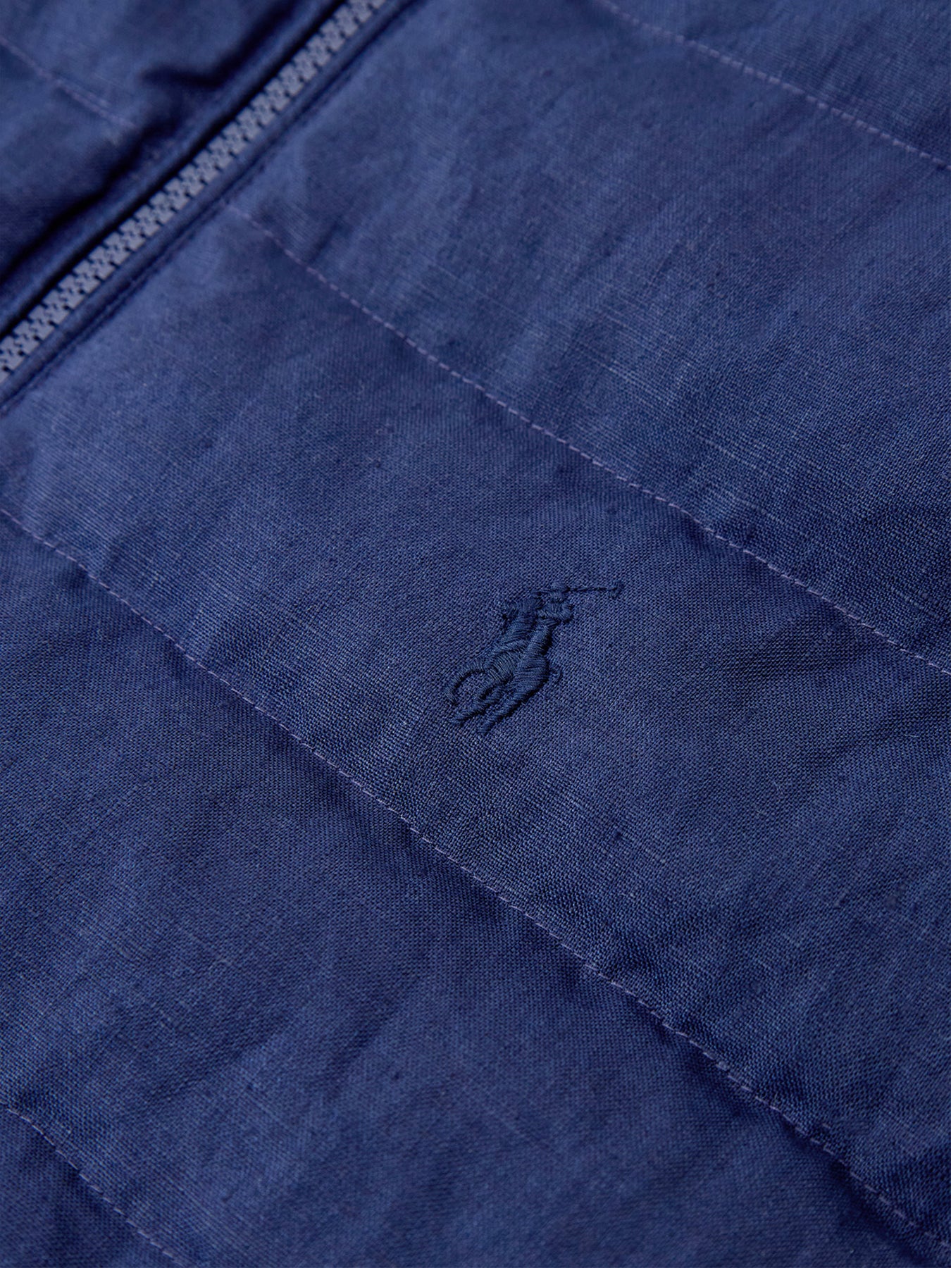 Light Puffer Linen Gilet Navy