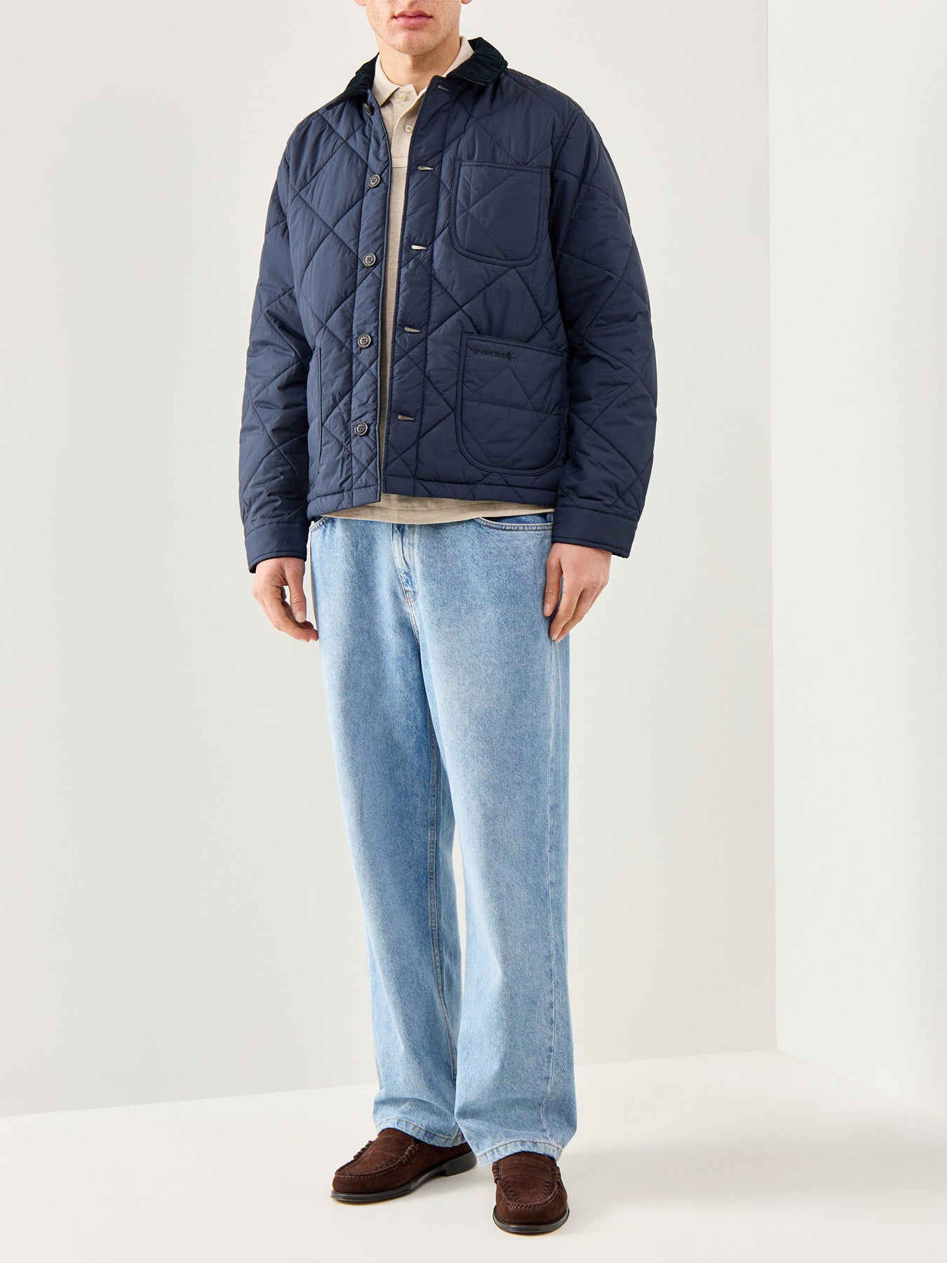 Insulated Quilted Jacket Navy