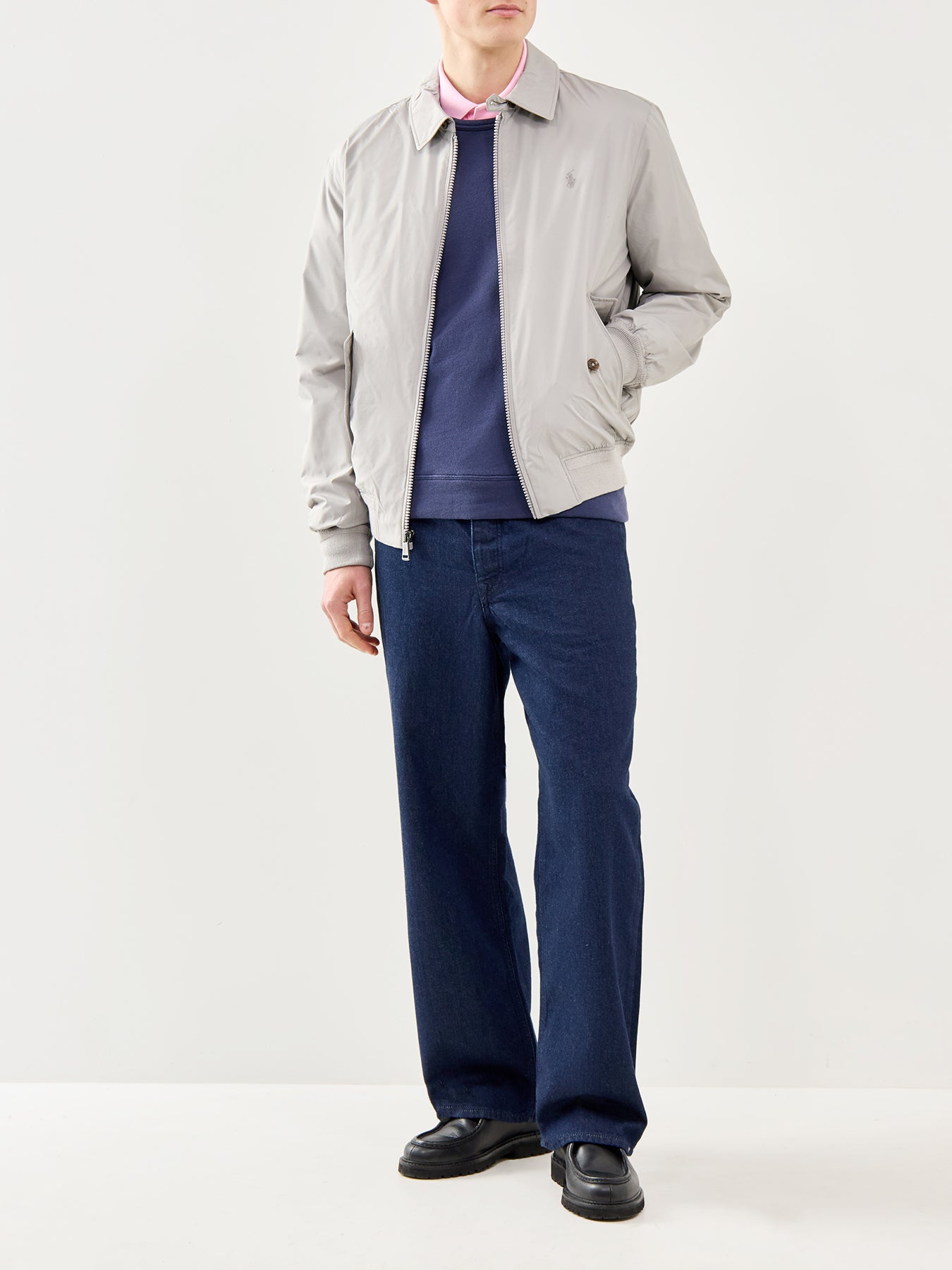 Packable Lightweight Windbreaker Grey Fog