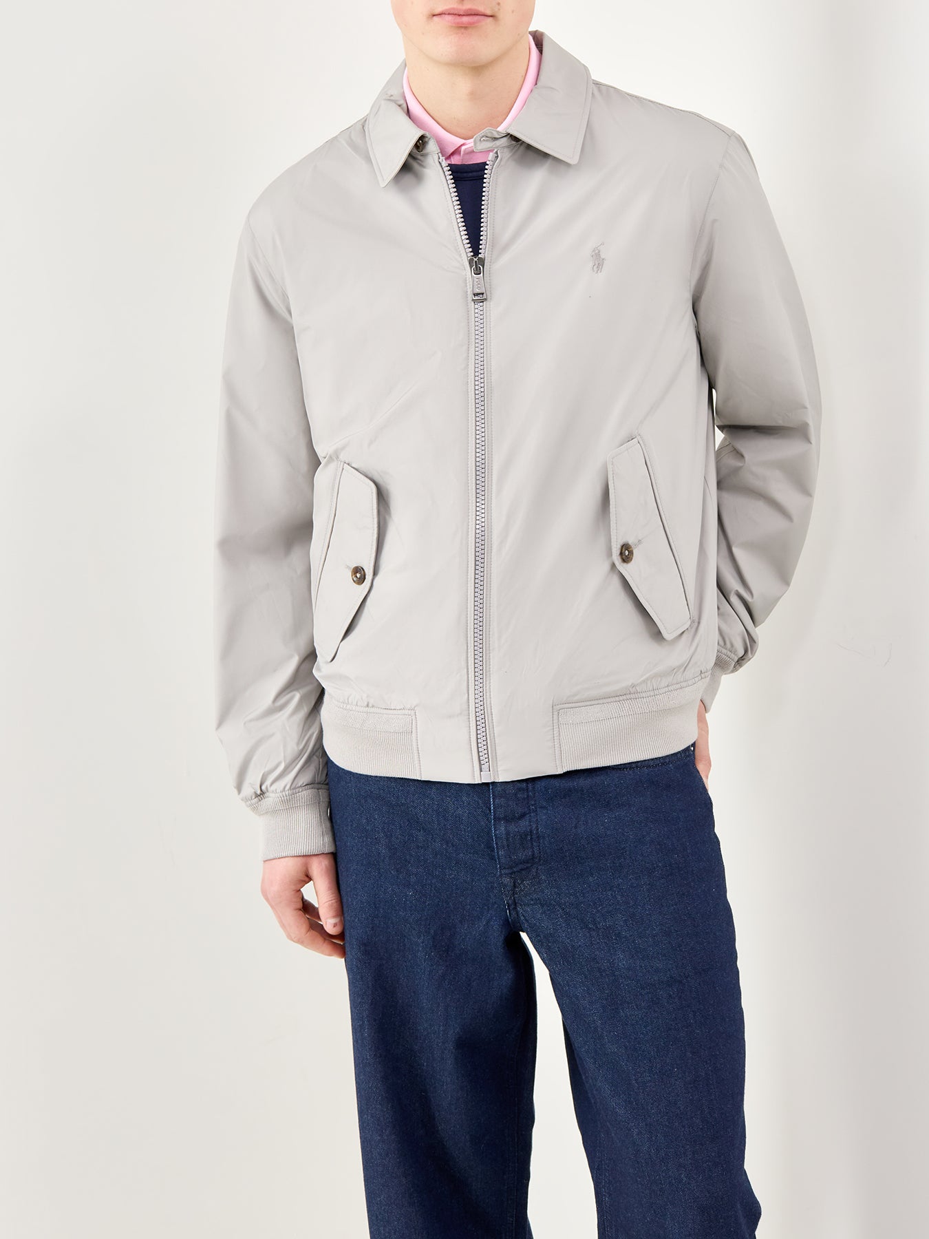 Packable Lightweight Windbreaker Grey Fog