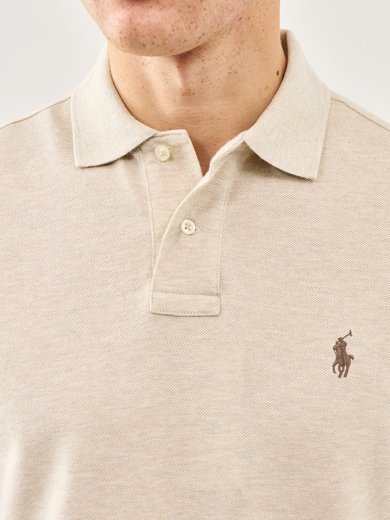 Custom Fit Polo Top Grey