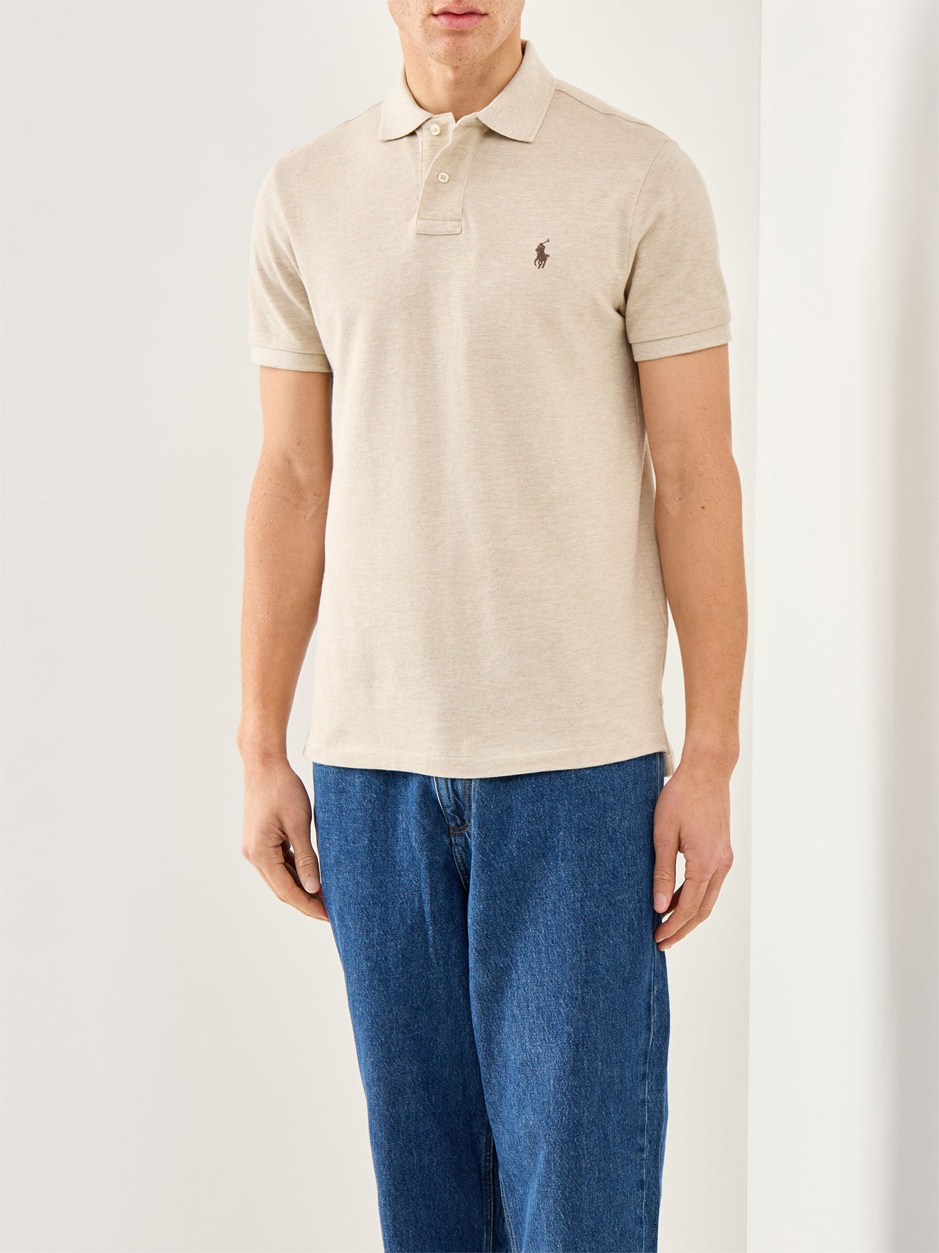 Custom Fit Polo Top Grey
