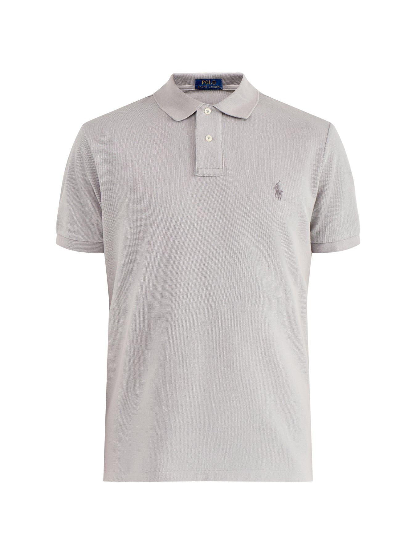 Custom Fit Cotton Polo Top Grey