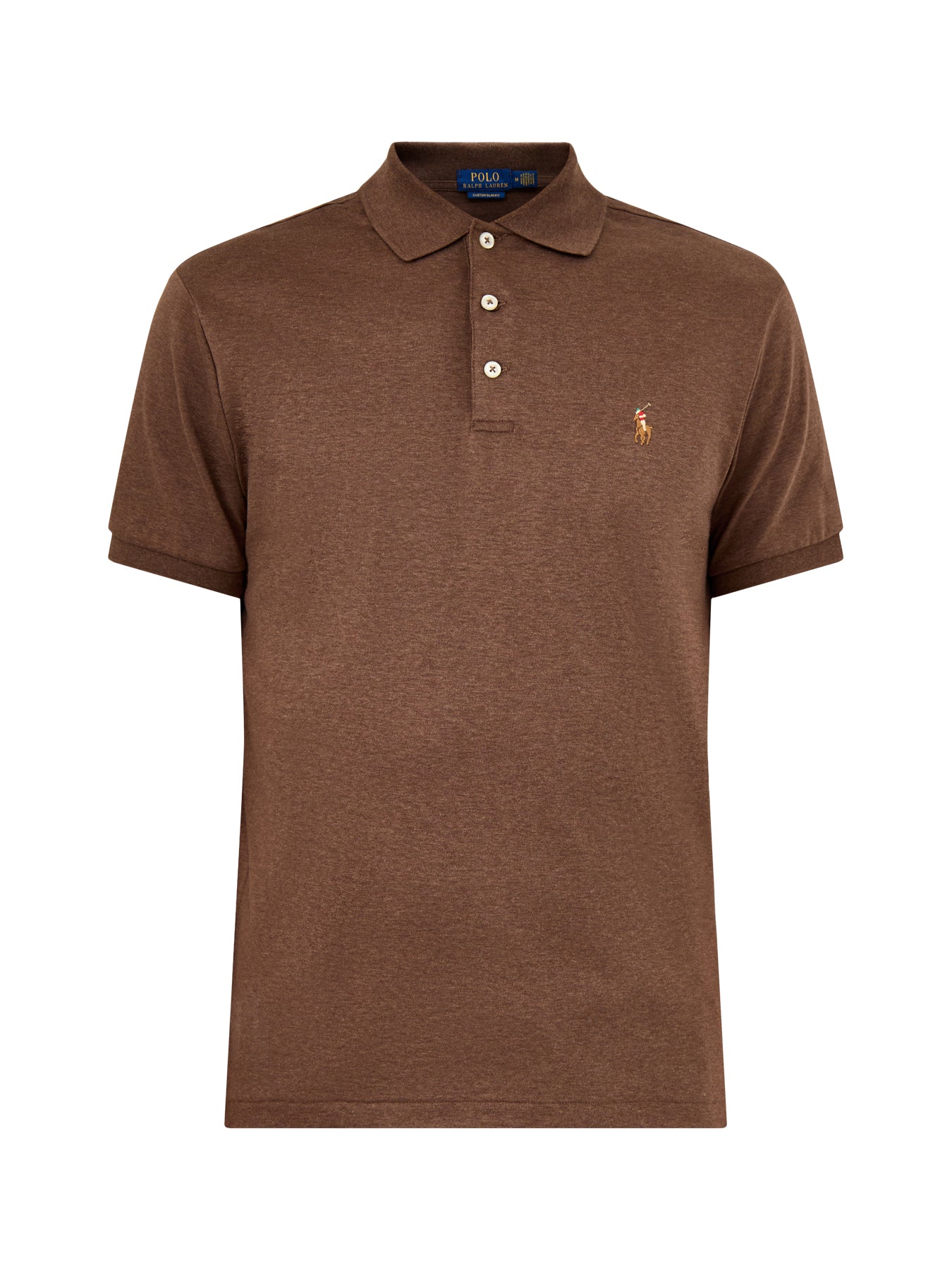 Pima Cotton Polo Top Brown