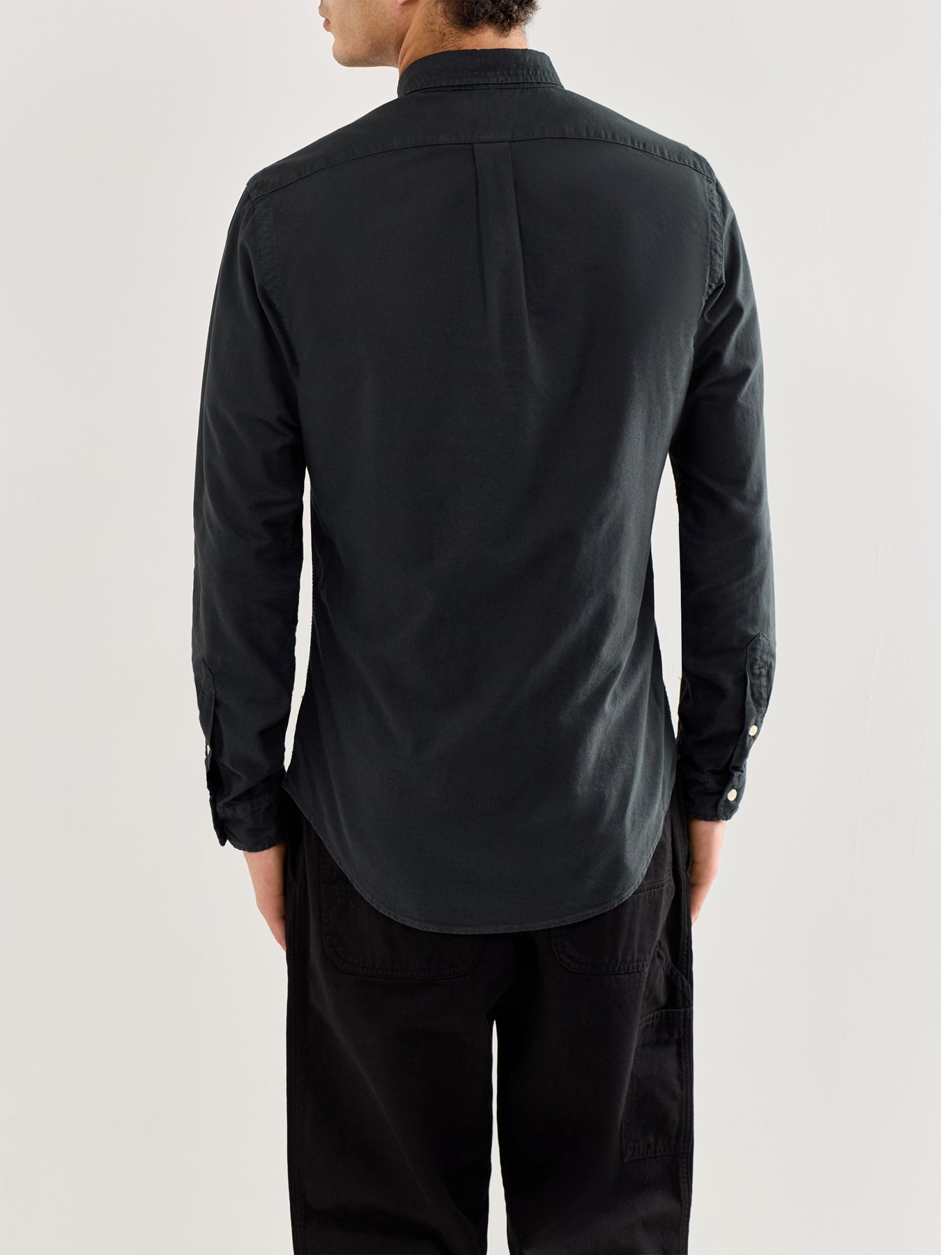 Slim Fit Oxford Shirt Black
