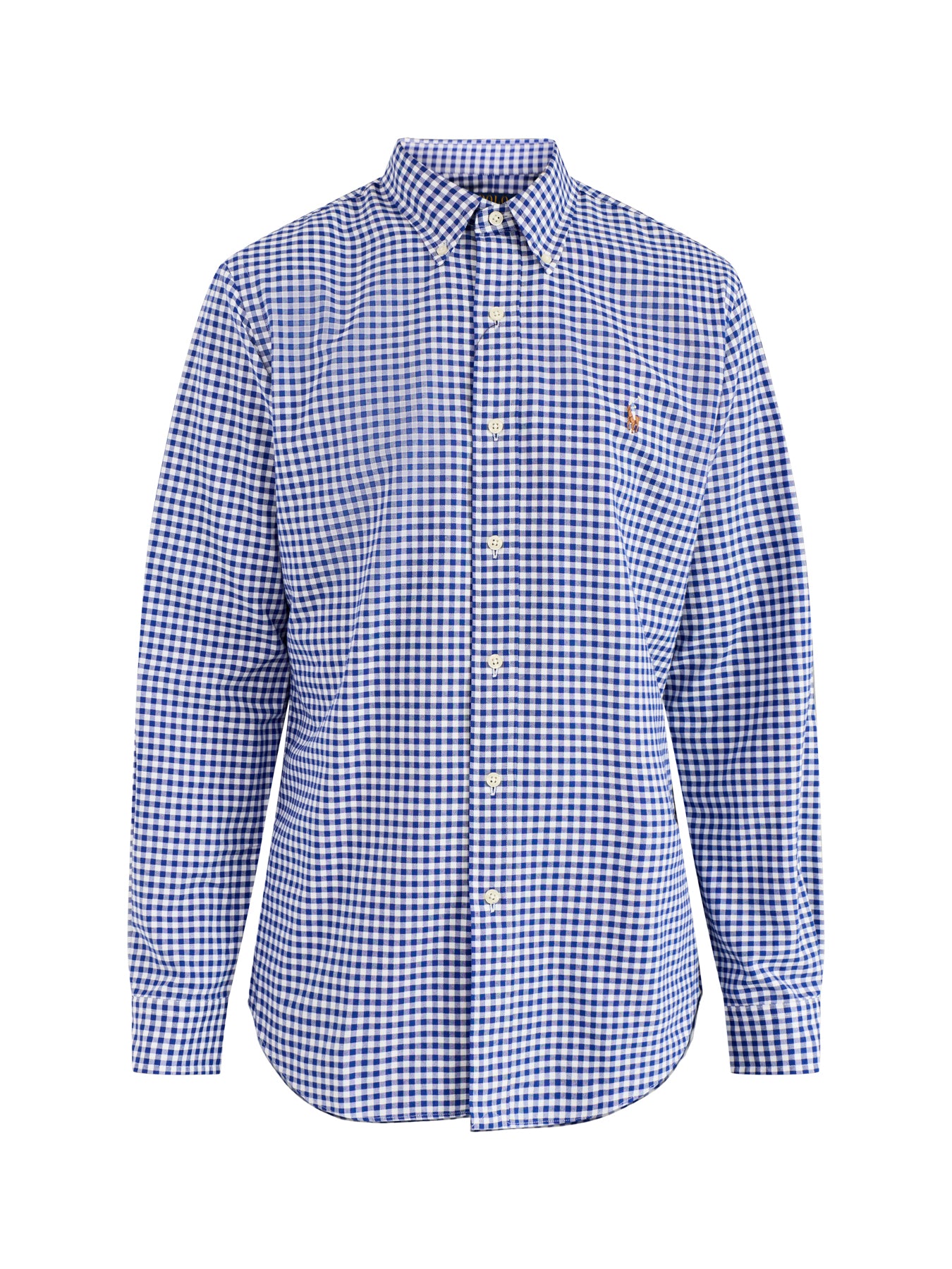 Custom Fit Oxford Check Shirt Blue