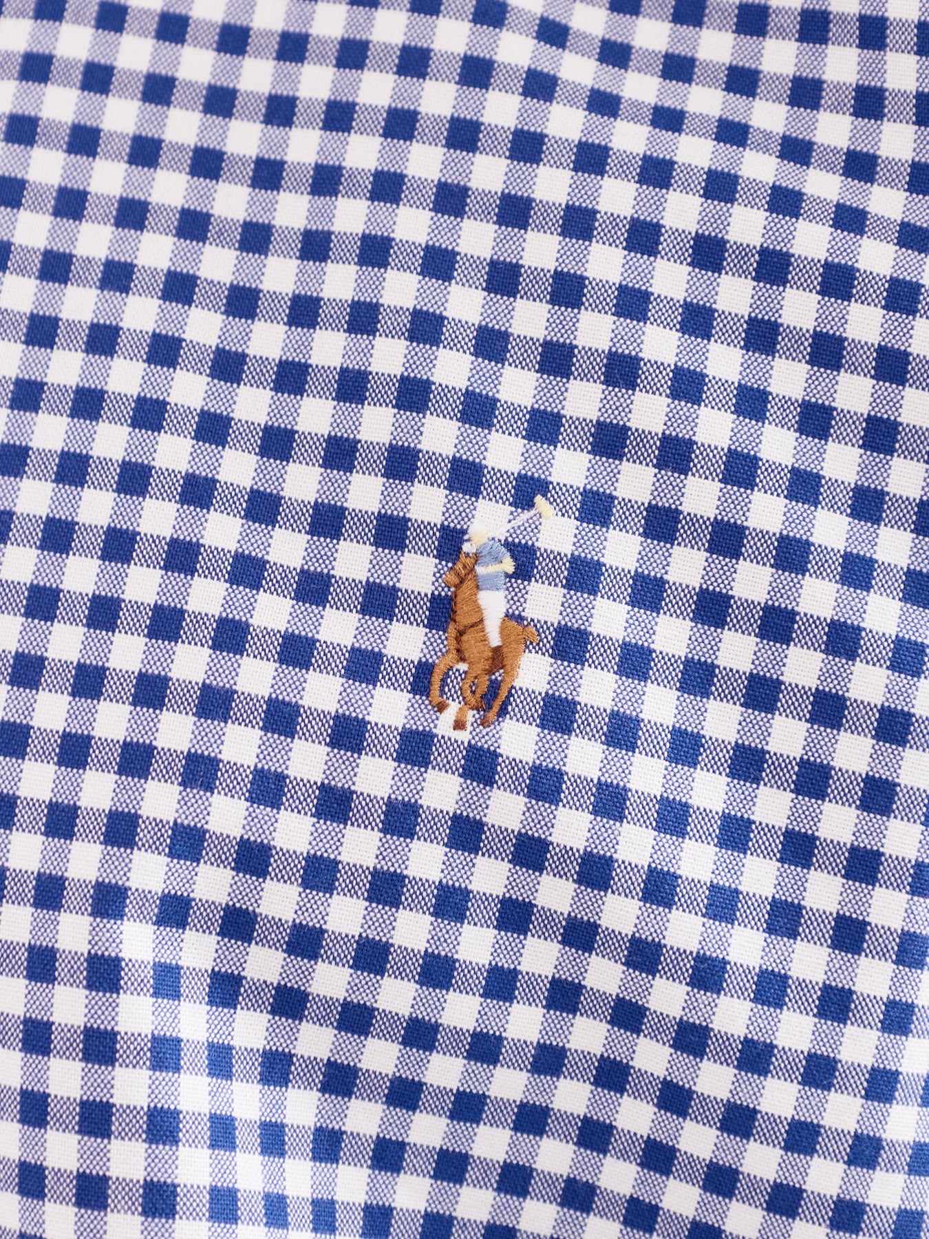 Custom Fit Oxford Check Shirt Blue