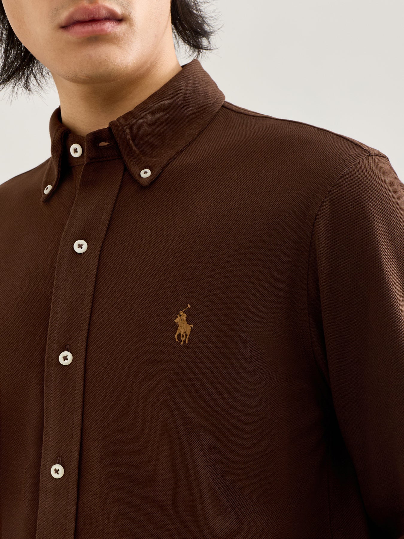 Featherweight Button-Down Collar Shirt Brown