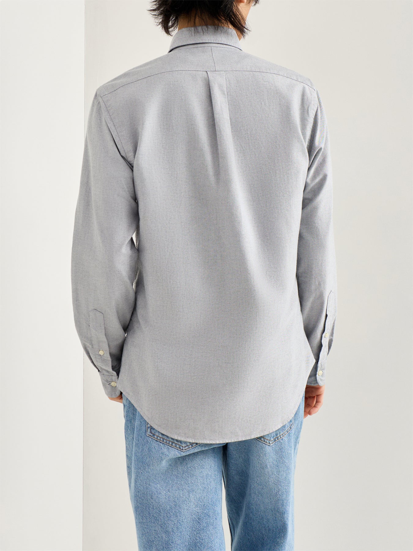 Custom Fit Oxford Shirt Grey