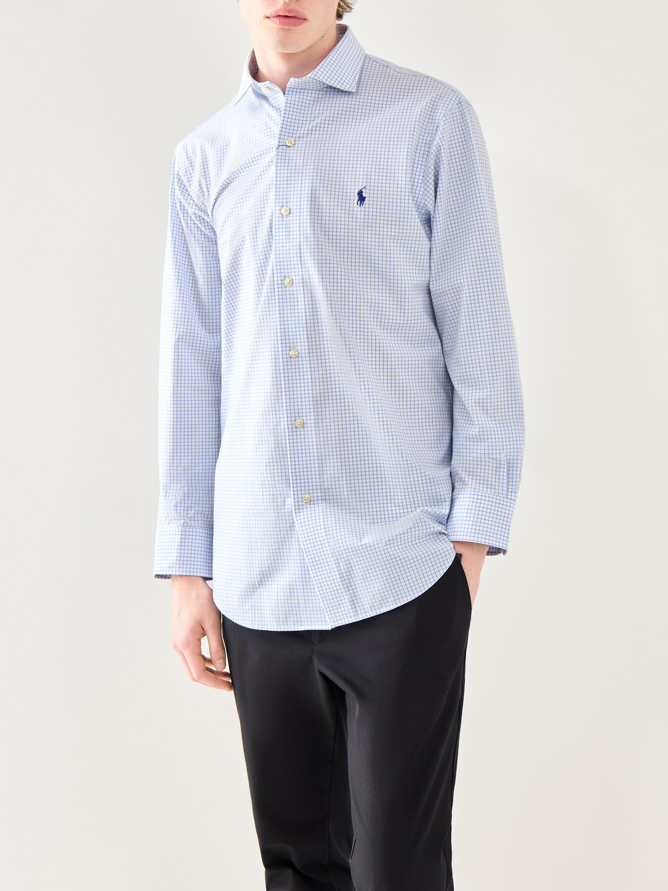 Custom Fit Stretch Poplin Tattersall Check Shirt