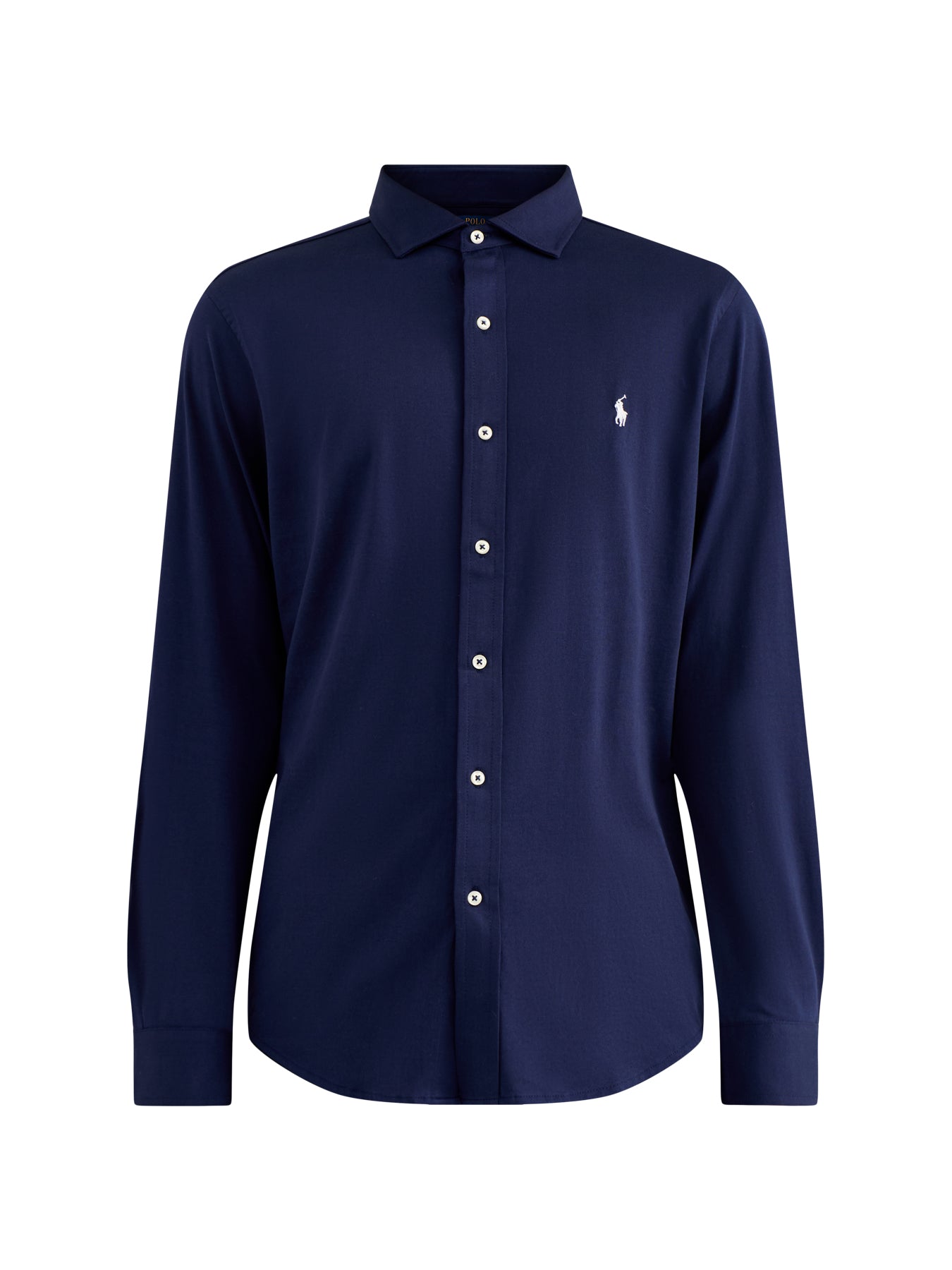 Jersey Spread Collar Shirt Navy
