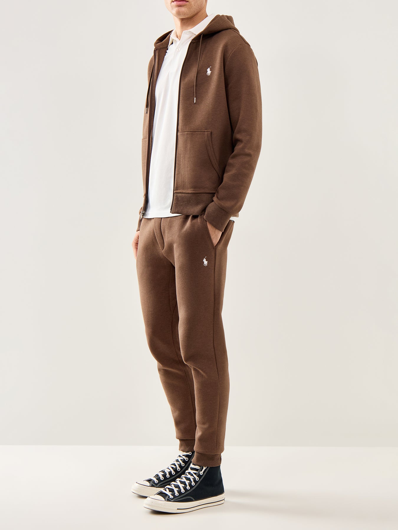 Double Knit Joggers Brown