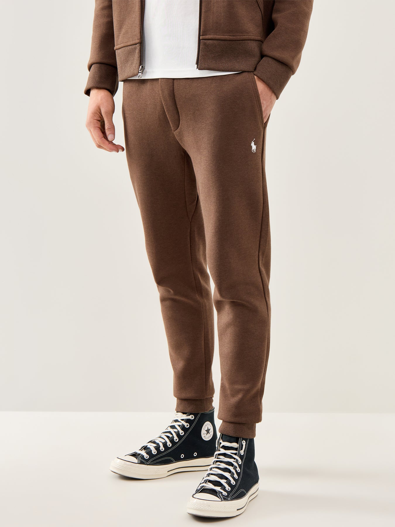 Double Knit Joggers Brown