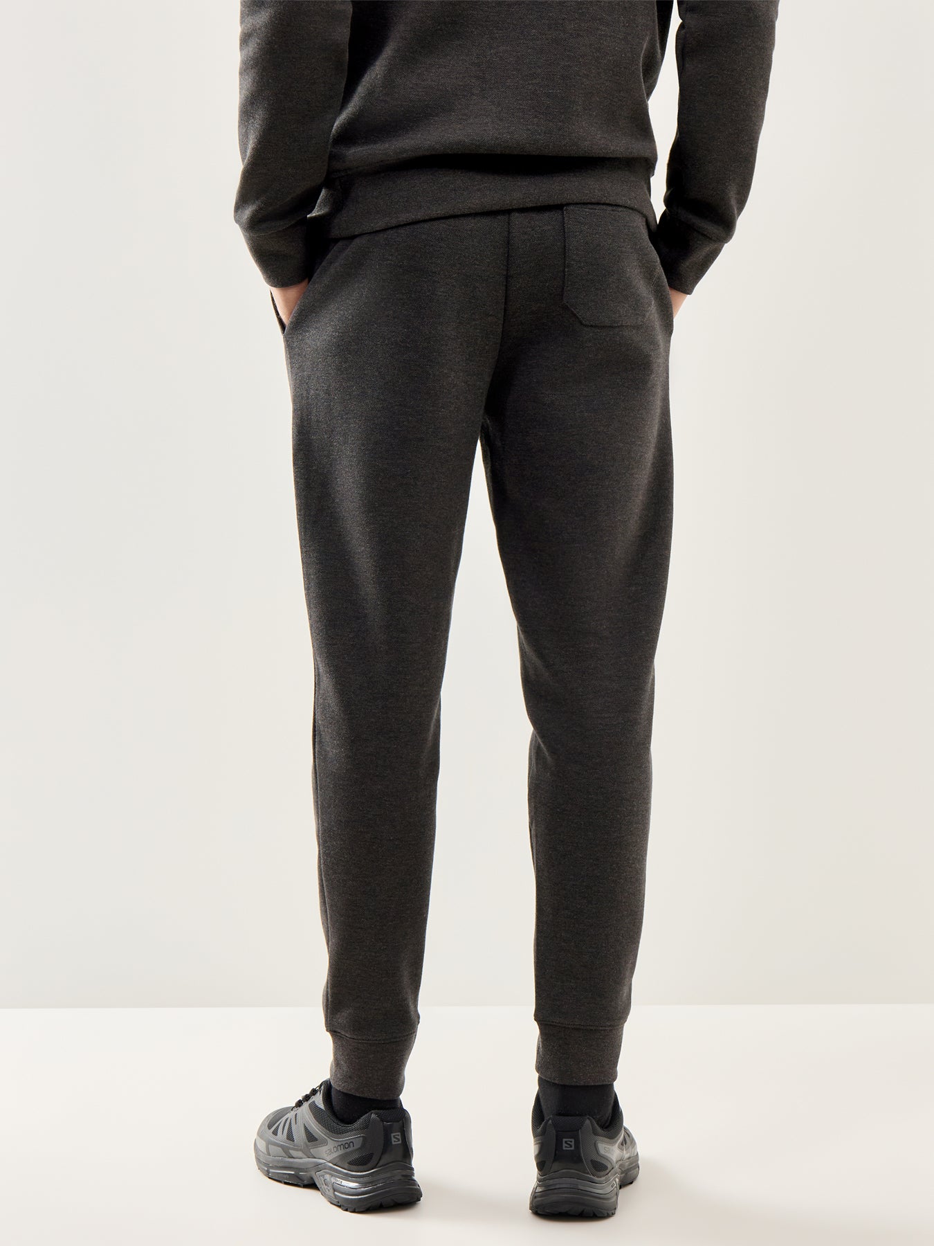 Double Knit Pleat Joggers Grey