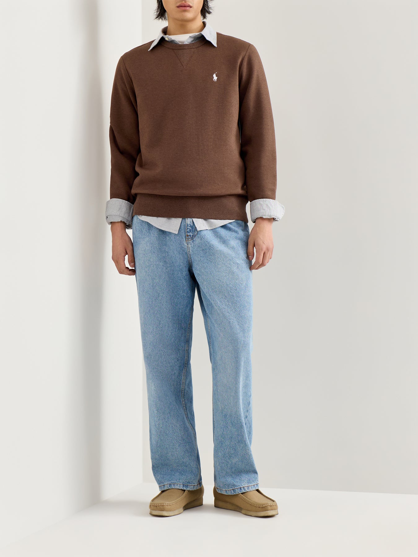 Double Knit Crew Sweat Brown
