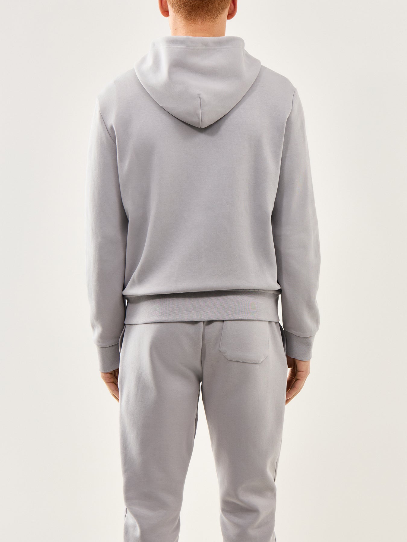 Double Knit Zip Up Hoodie Grey