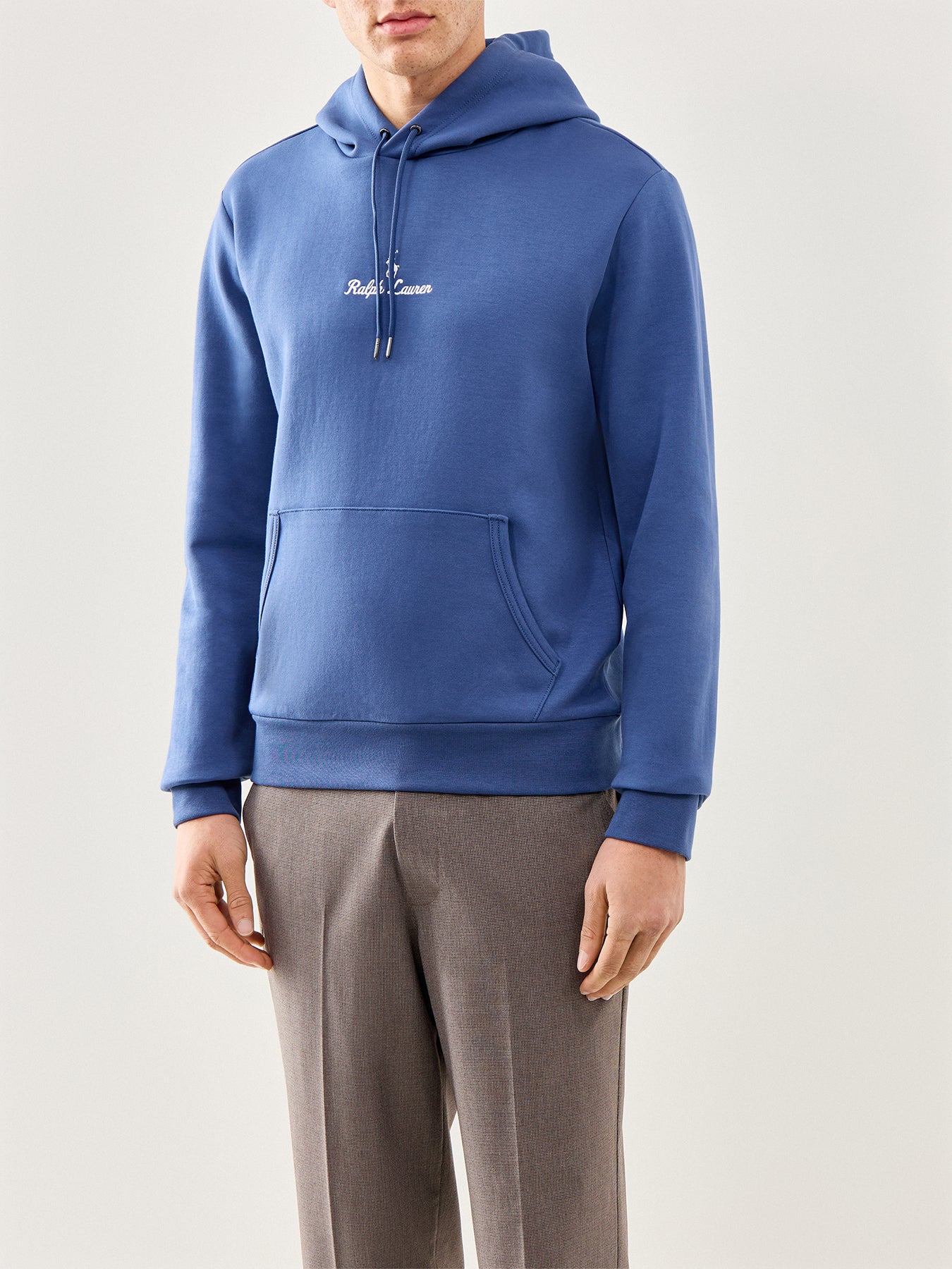 Double Knit Central Rope Logo Hoodie Blue