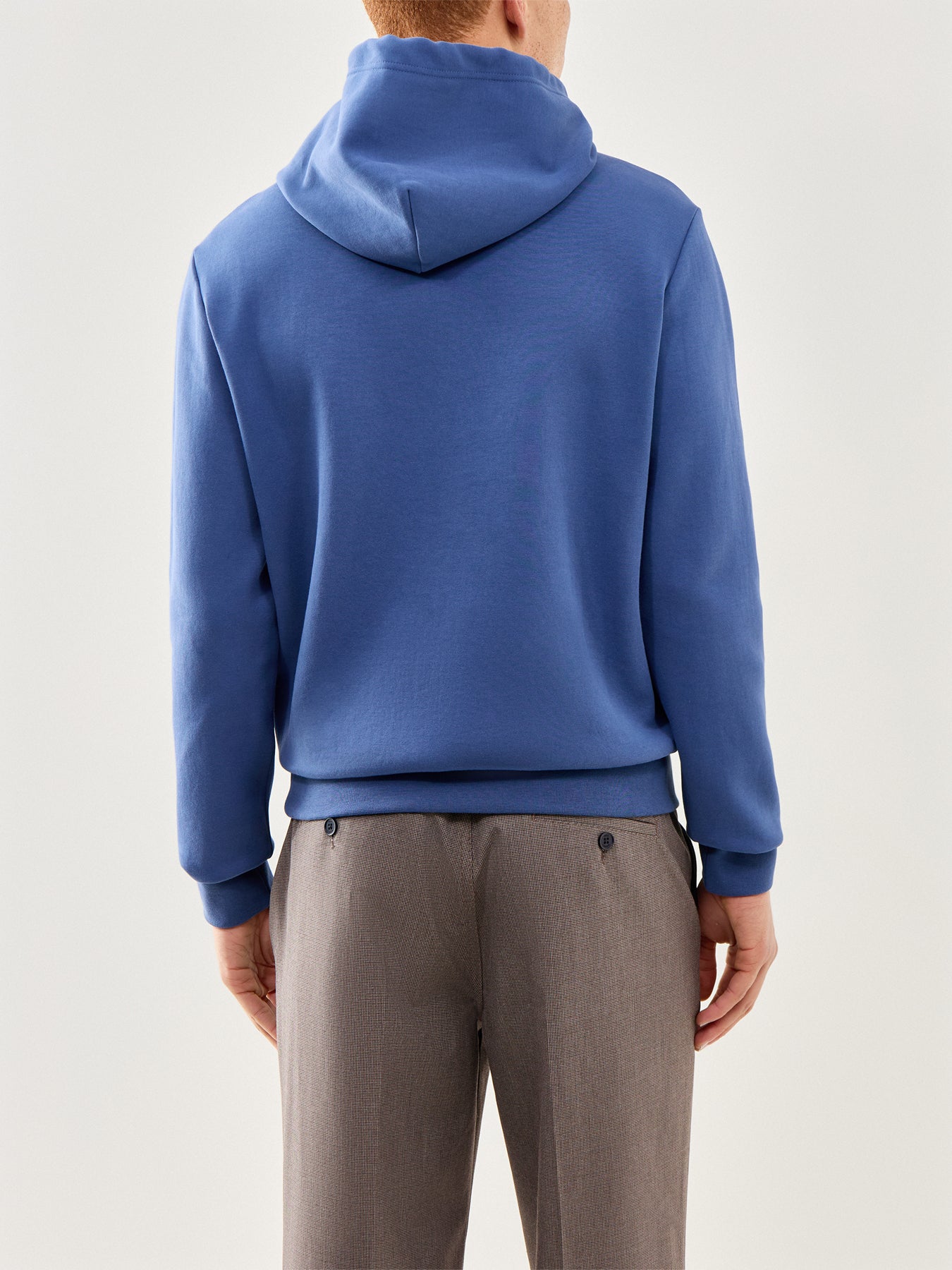 Double Knit Central Rope Logo Hoodie Blue