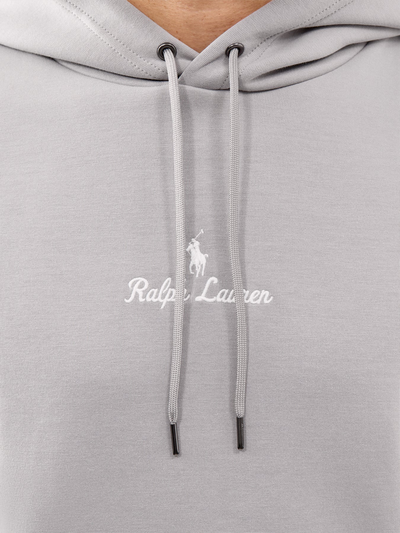 Double Knit Central Rope Logo Hoodie Grey