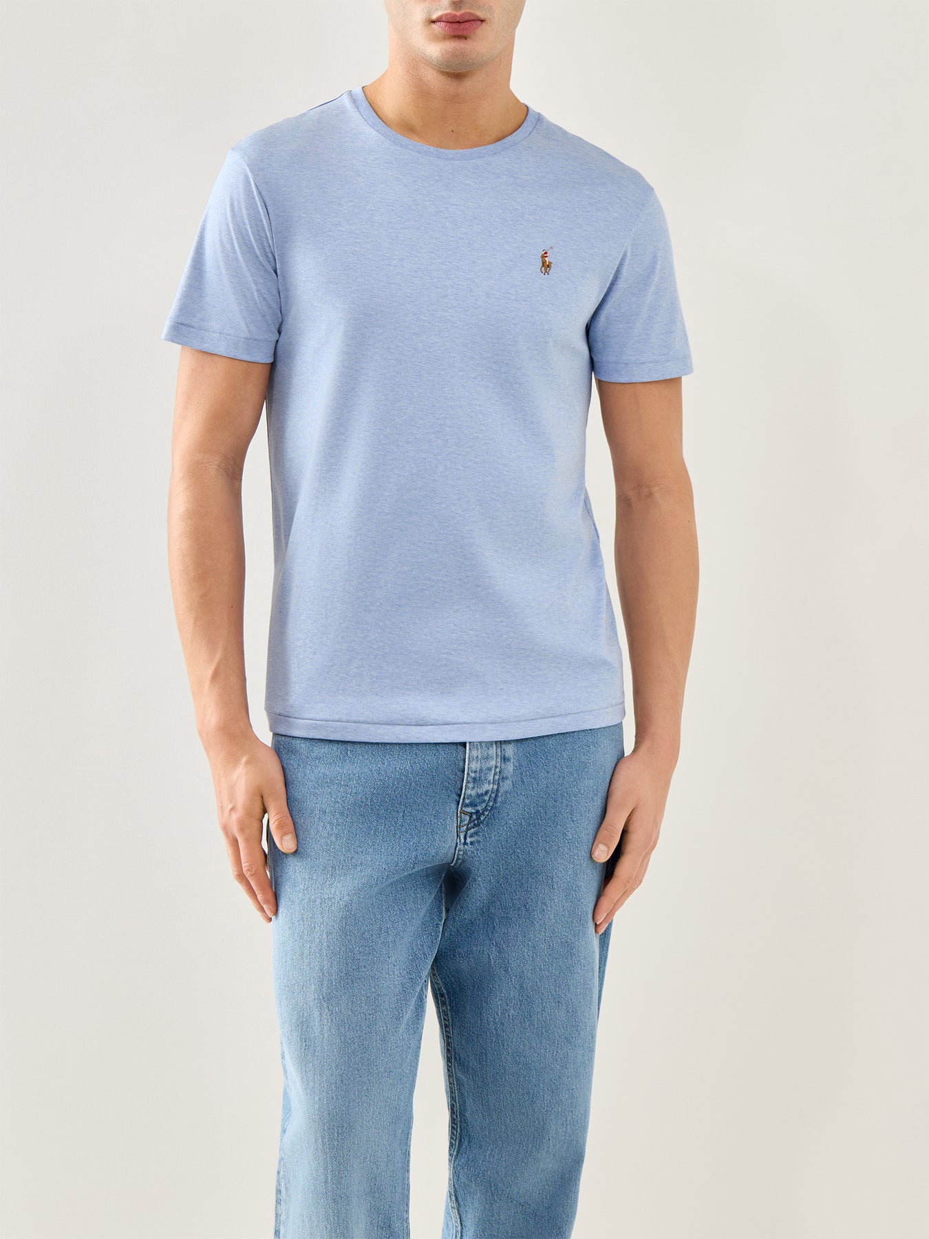 Pima Multicoloured Logo Tee Blue