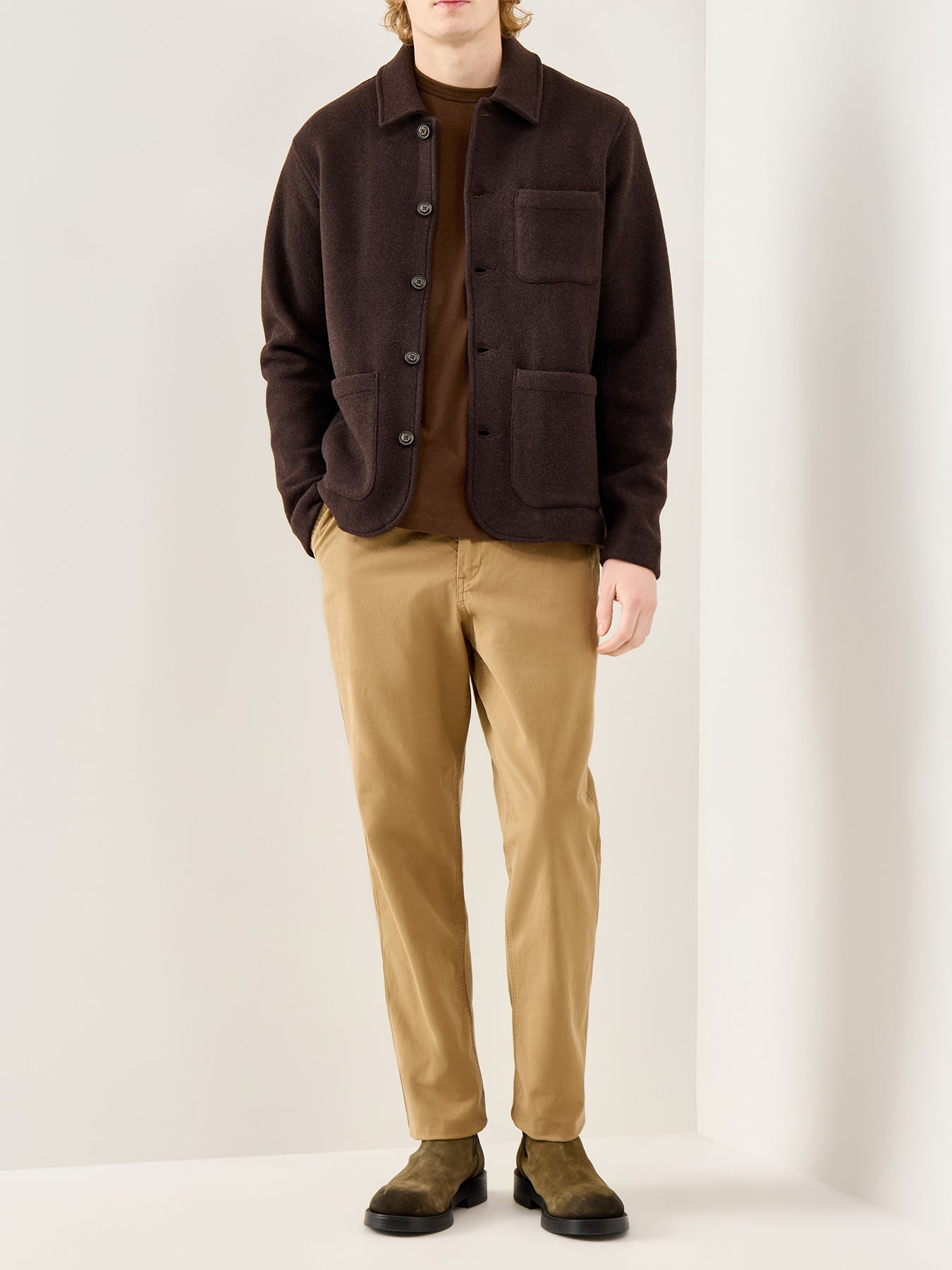 Heavy Jersey Crew Neck Tee Dark Beech