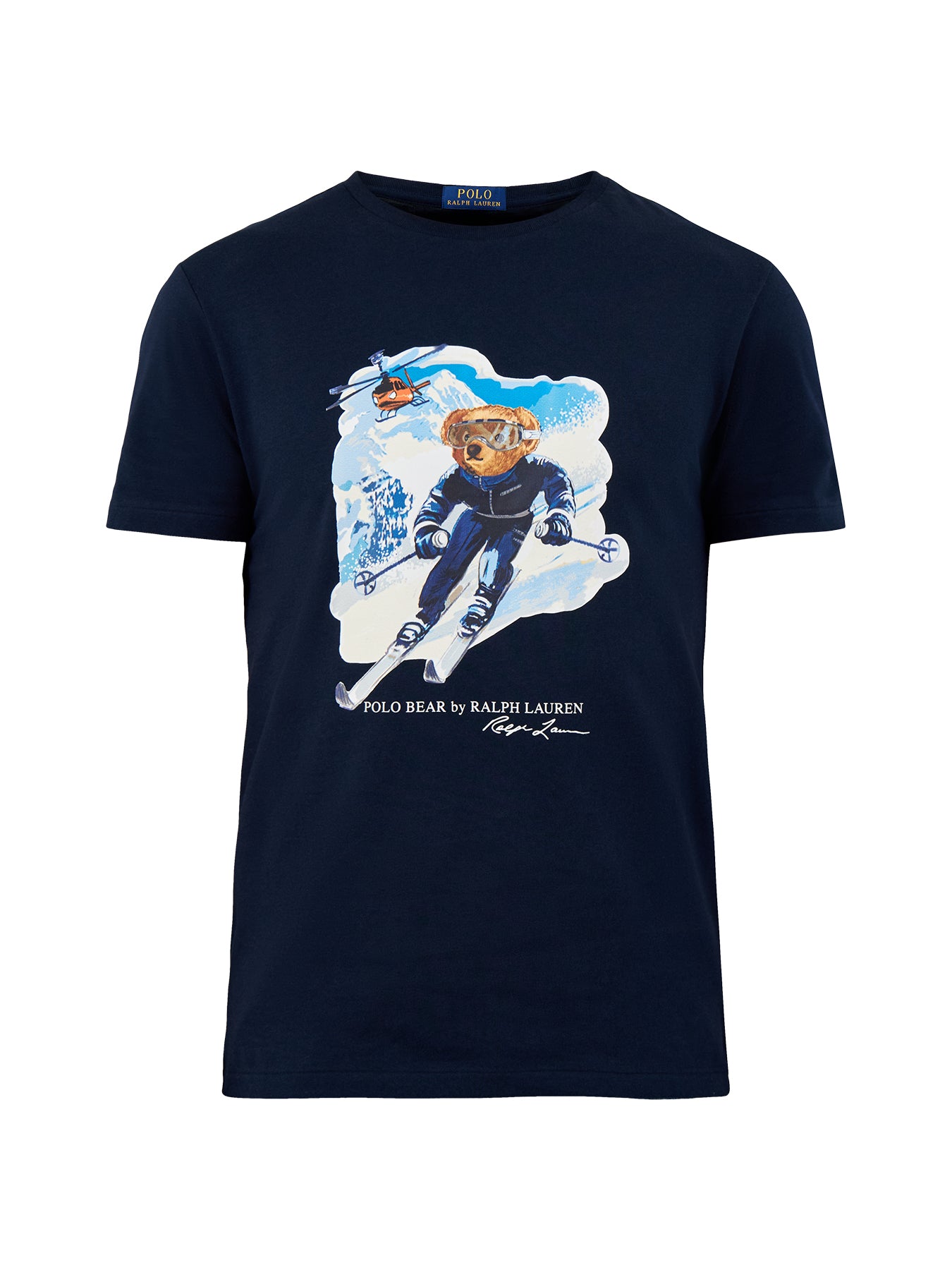 Ski Bear Graphic T-Shirt Blue