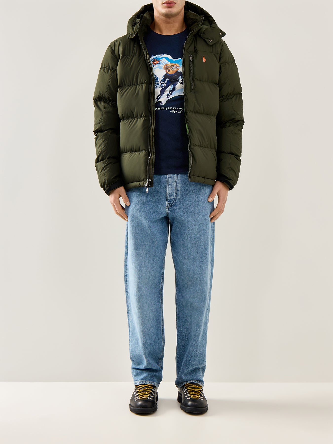 Ski Bear Graphic T-Shirt Blue