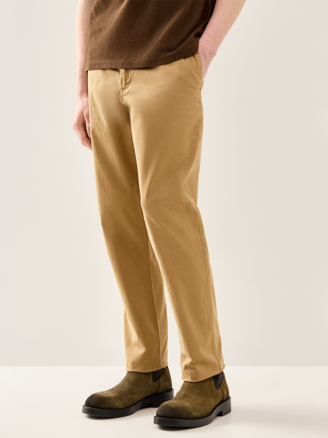 Prepster Drawstring Chino Trousers Montana Khaki