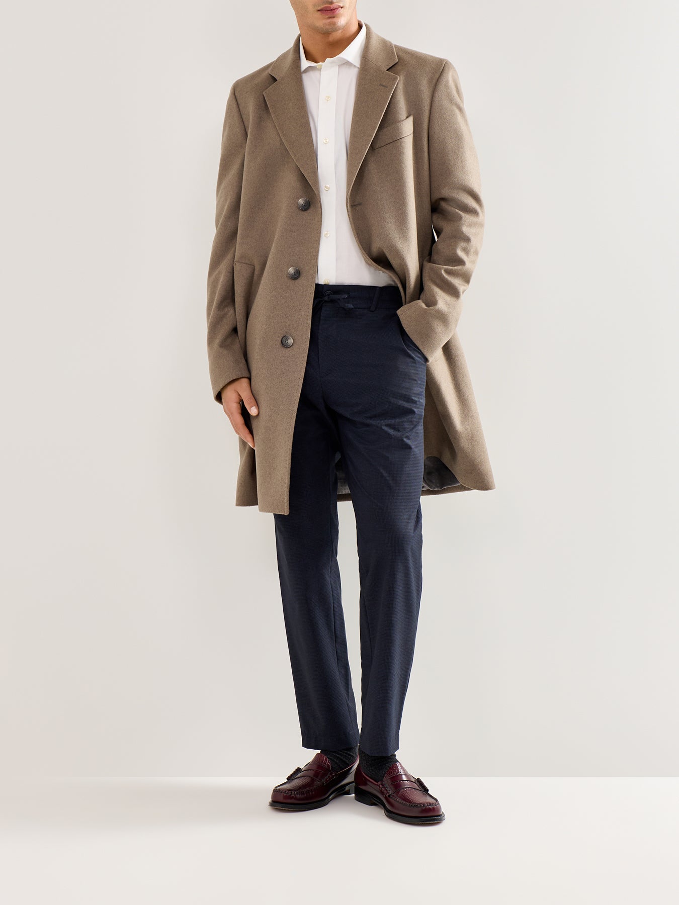 Custom Fit Textured Tonal Oxford Shirt Light Blue