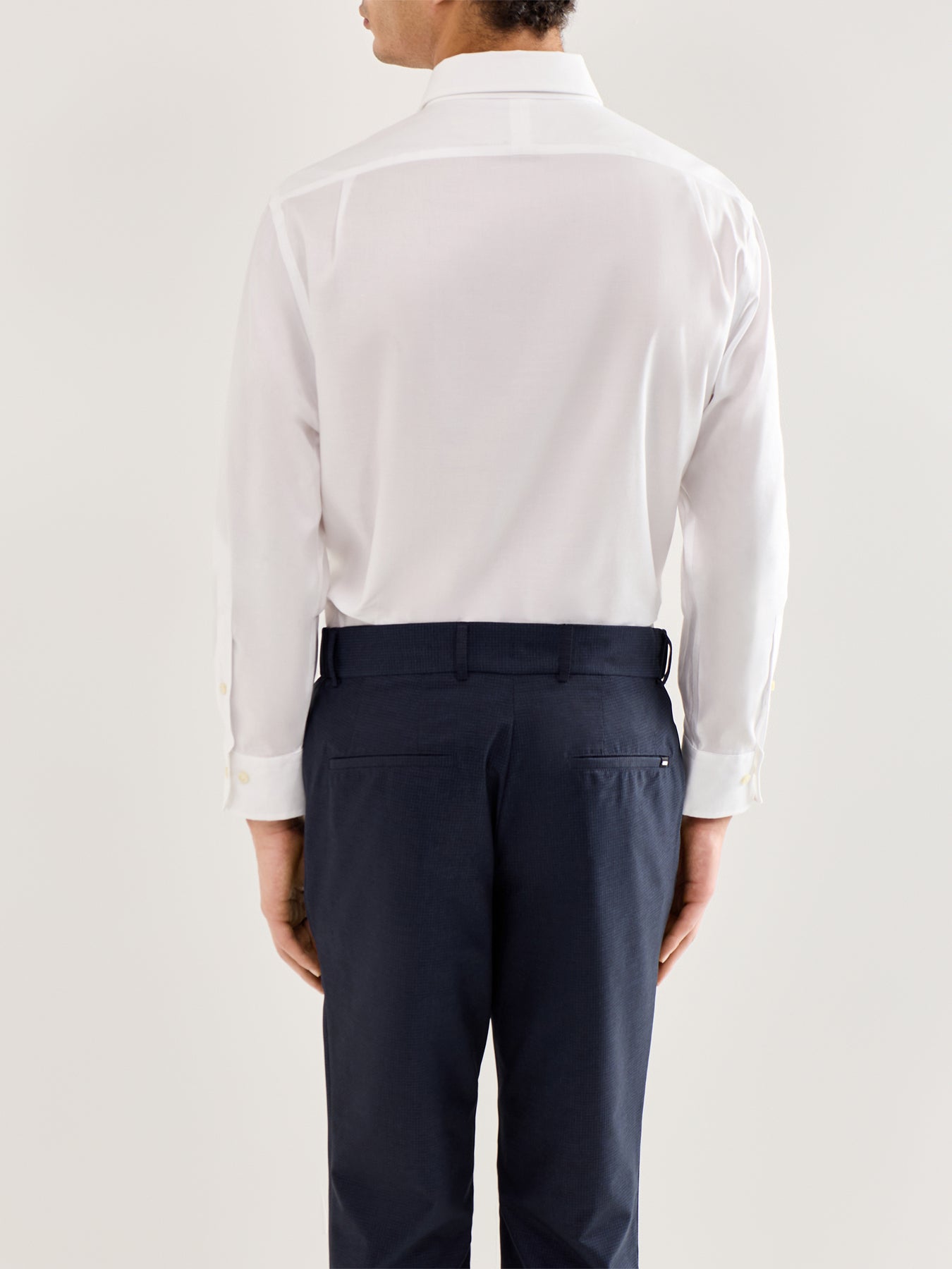 Custom Fit Textured Tonal Oxford Shirt Light Blue