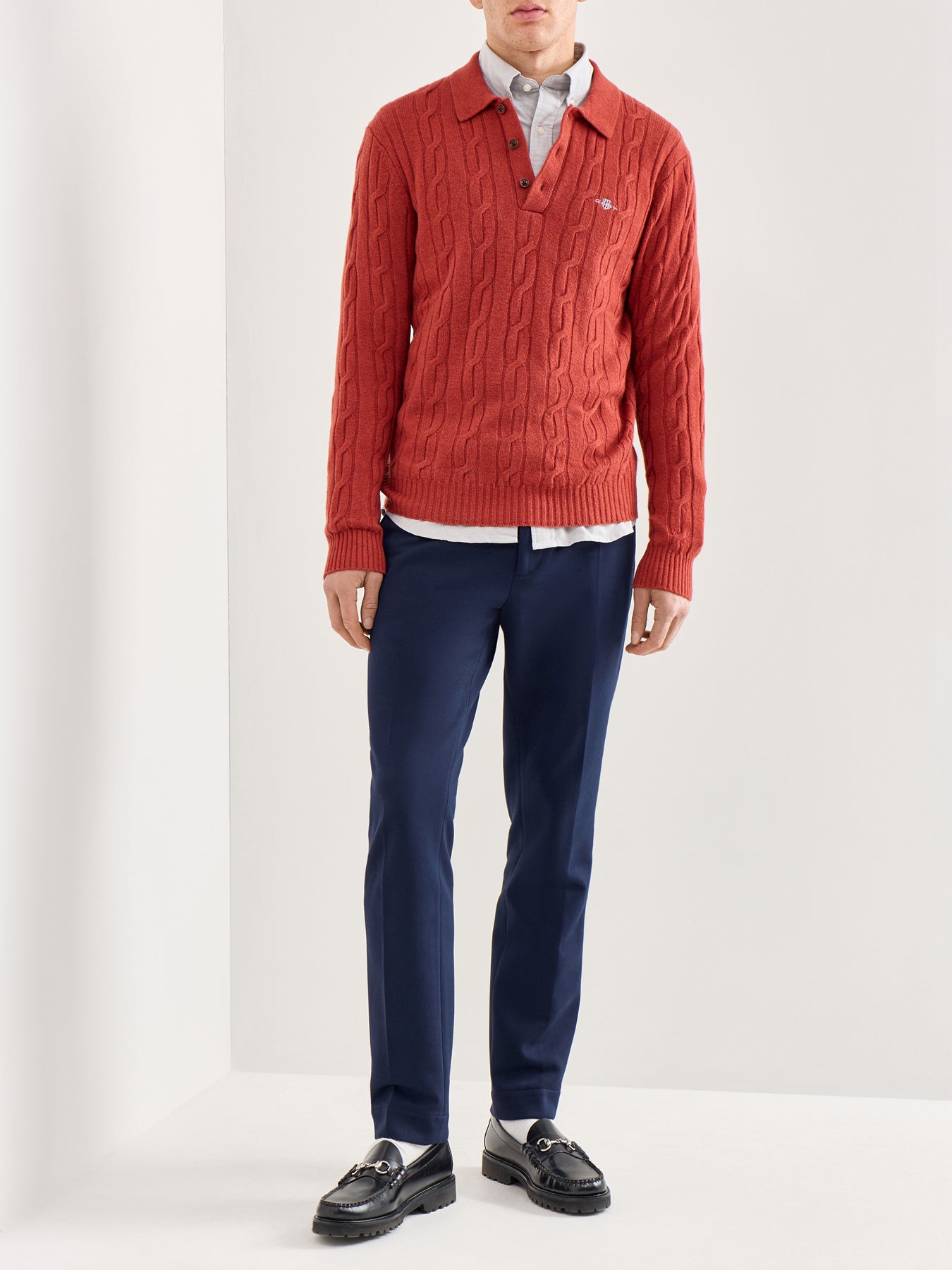 Brad Double Knit Trousers Navy