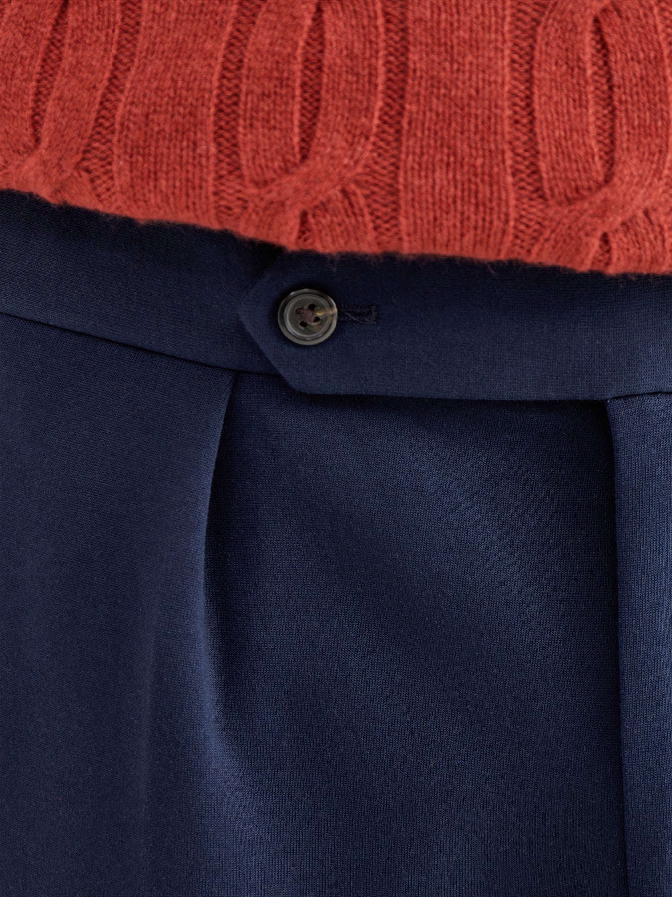 Brad Double Knit Trousers Navy