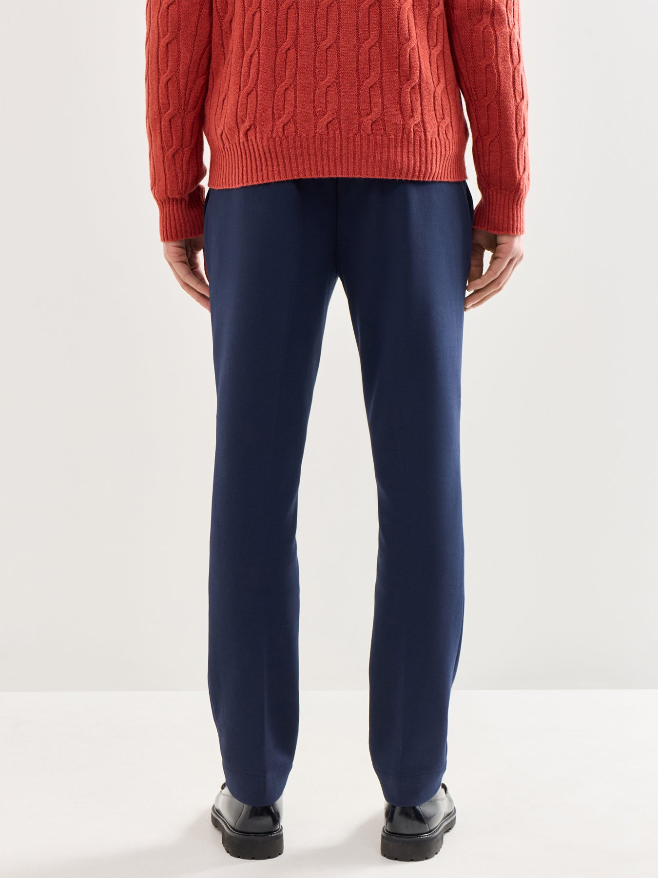 Brad Double Knit Trousers Navy