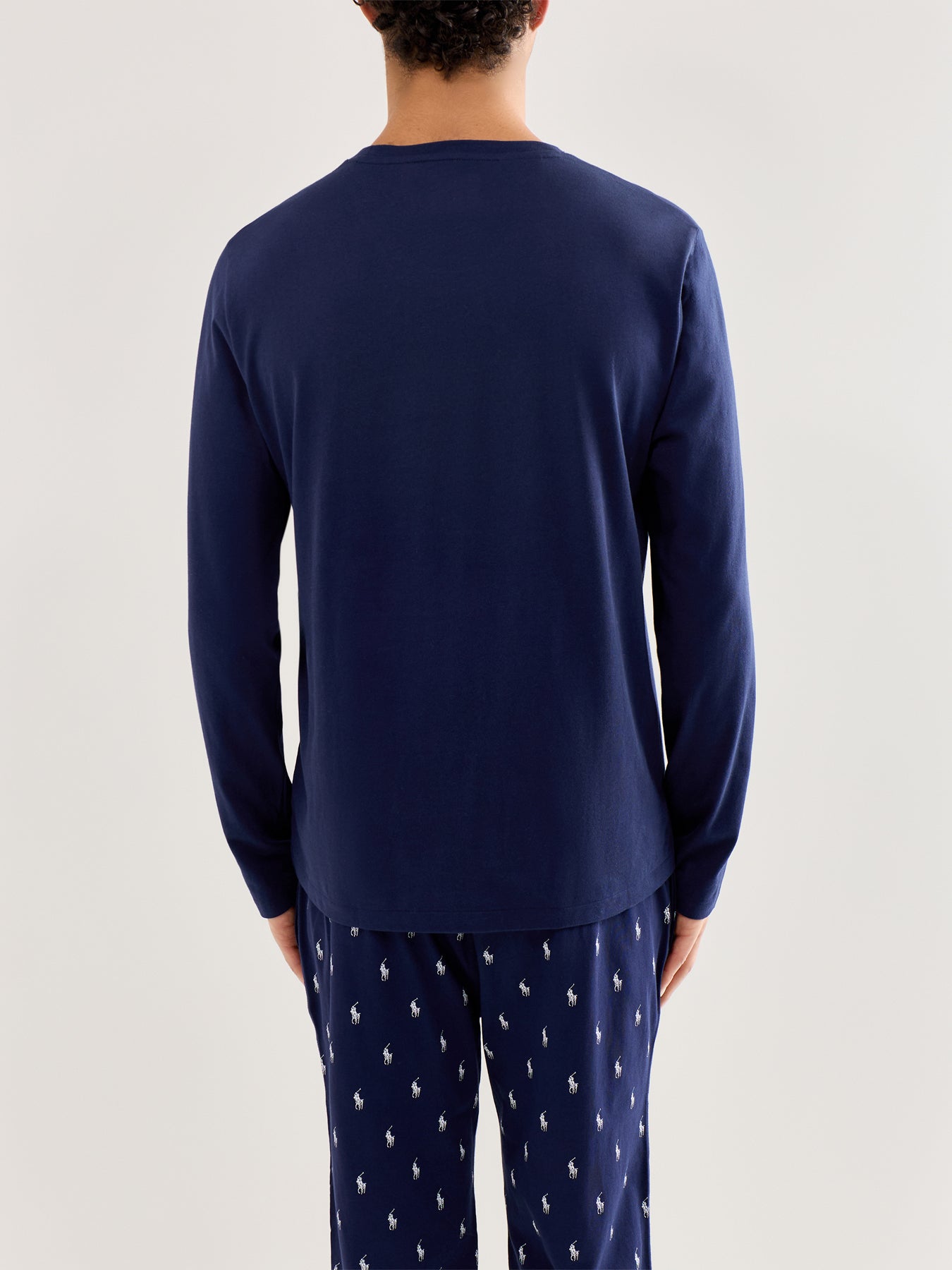 Long Sleeve Crew Sleep Top Navy