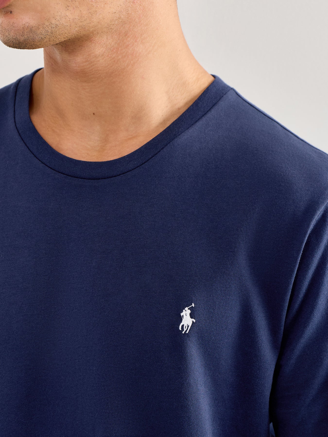 Long Sleeve Crew Sleep Top Navy