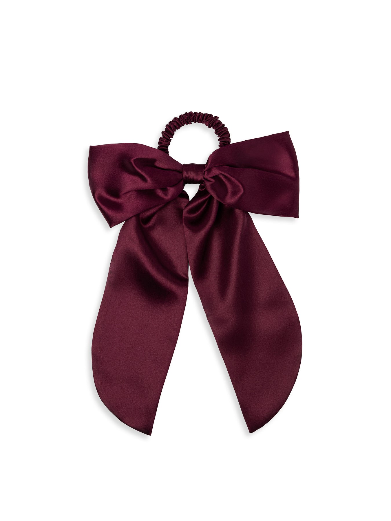 Slip Pure Silk Hair Bow Crimson