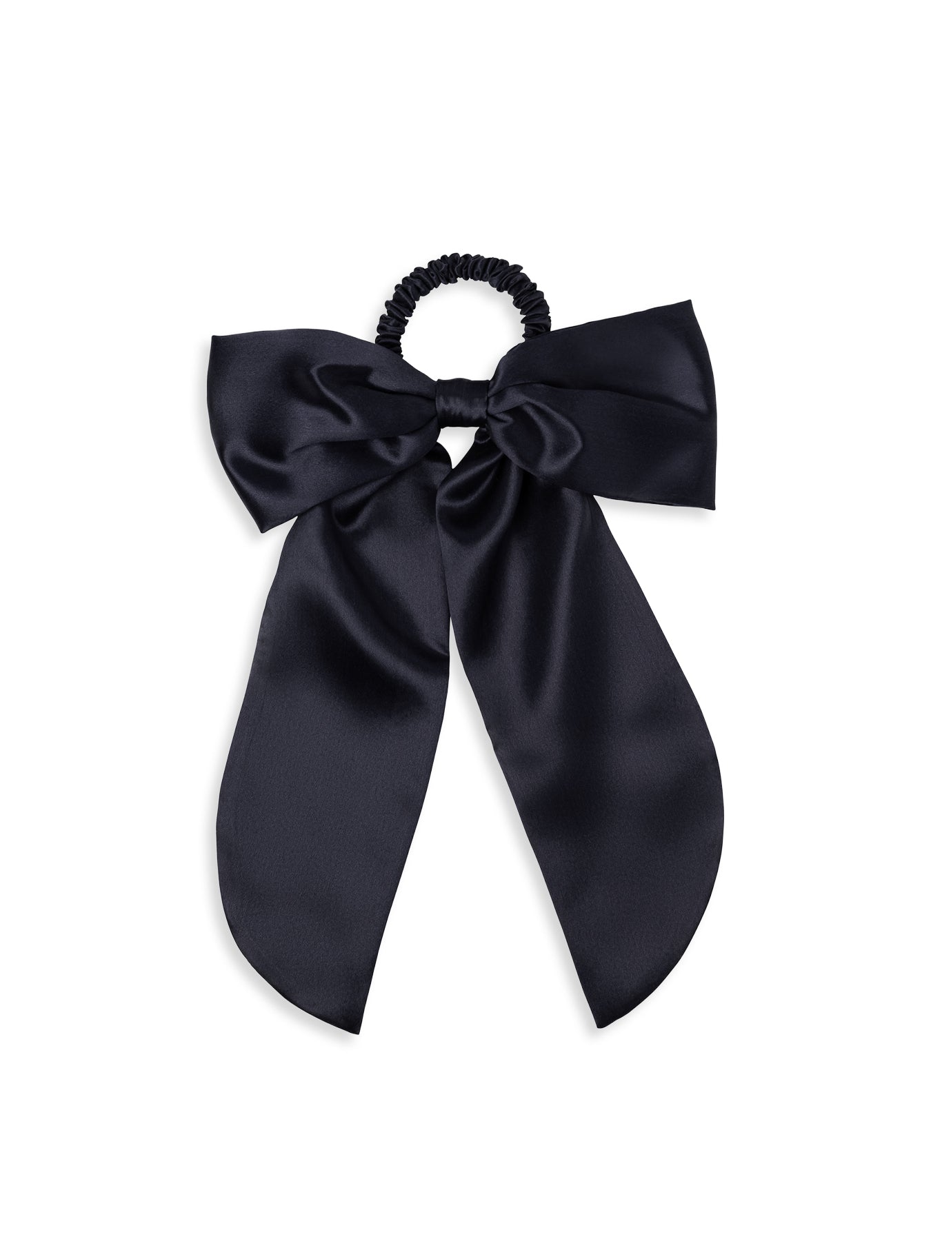 Slip Pure Silk Hair Bow Black