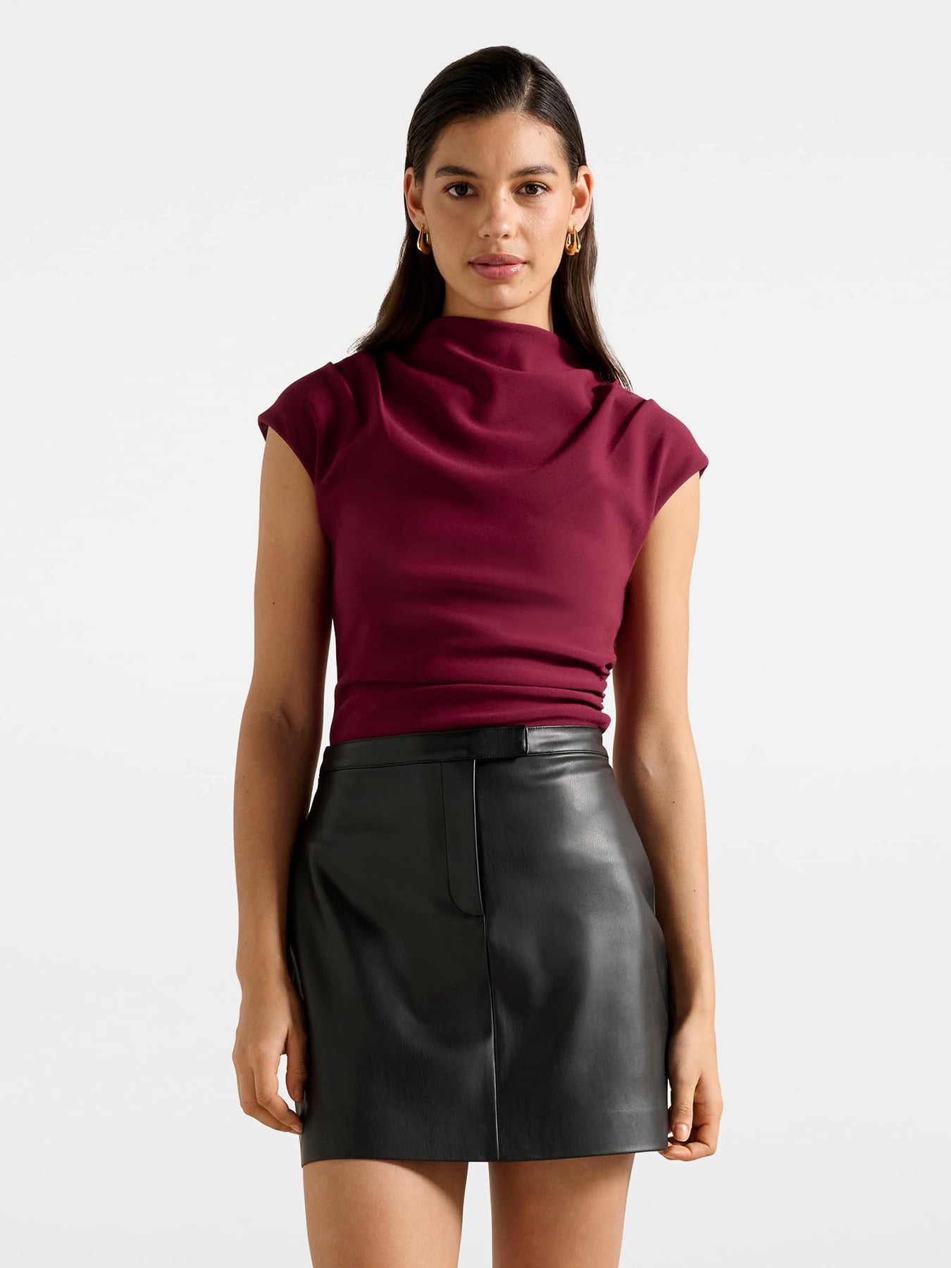 Leenah Grown On Neck Crepe Top