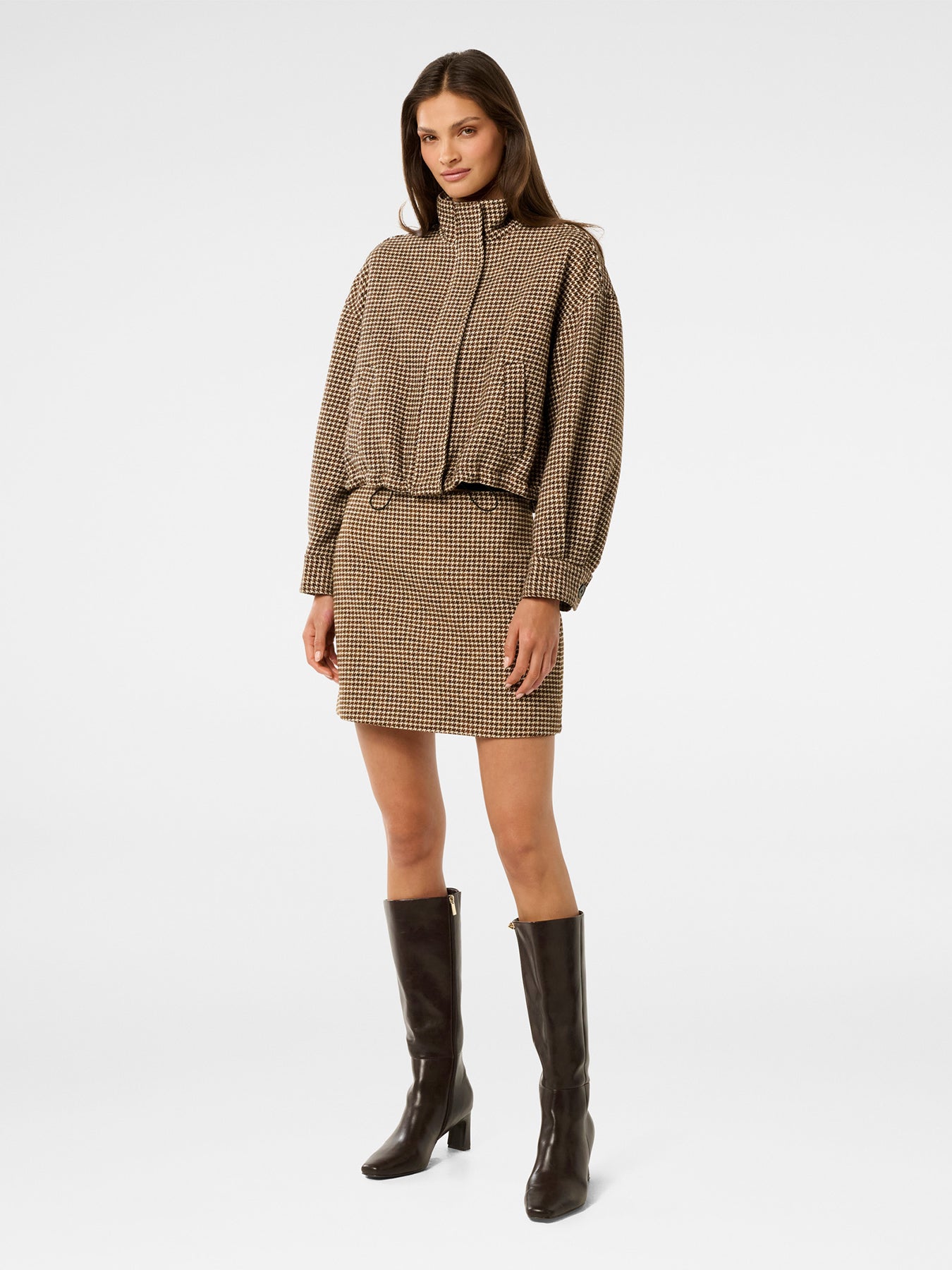 Kaia Checked Crop Jacket