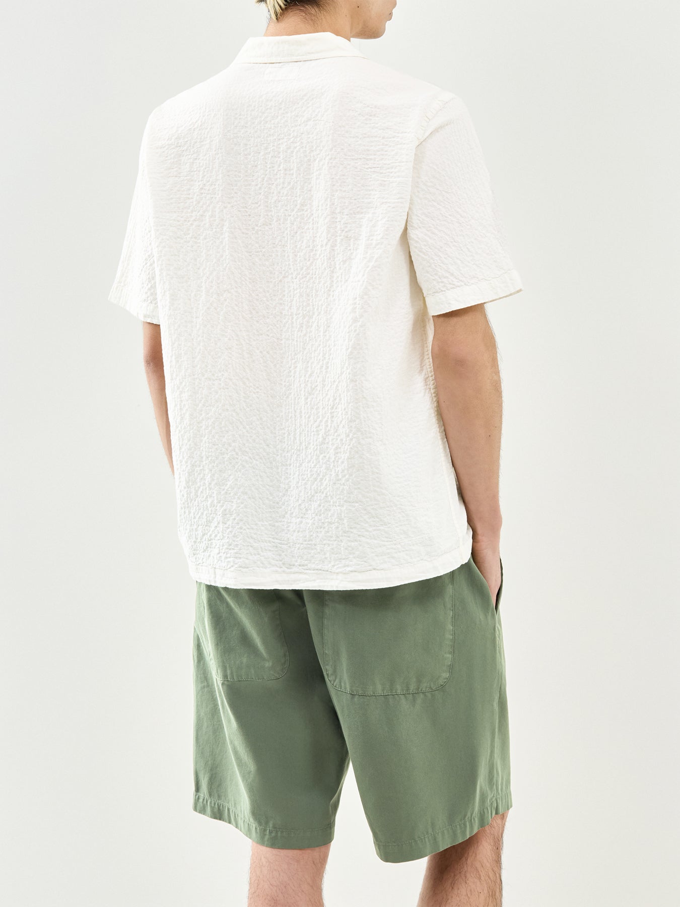Road Seersucker Shirt Cream