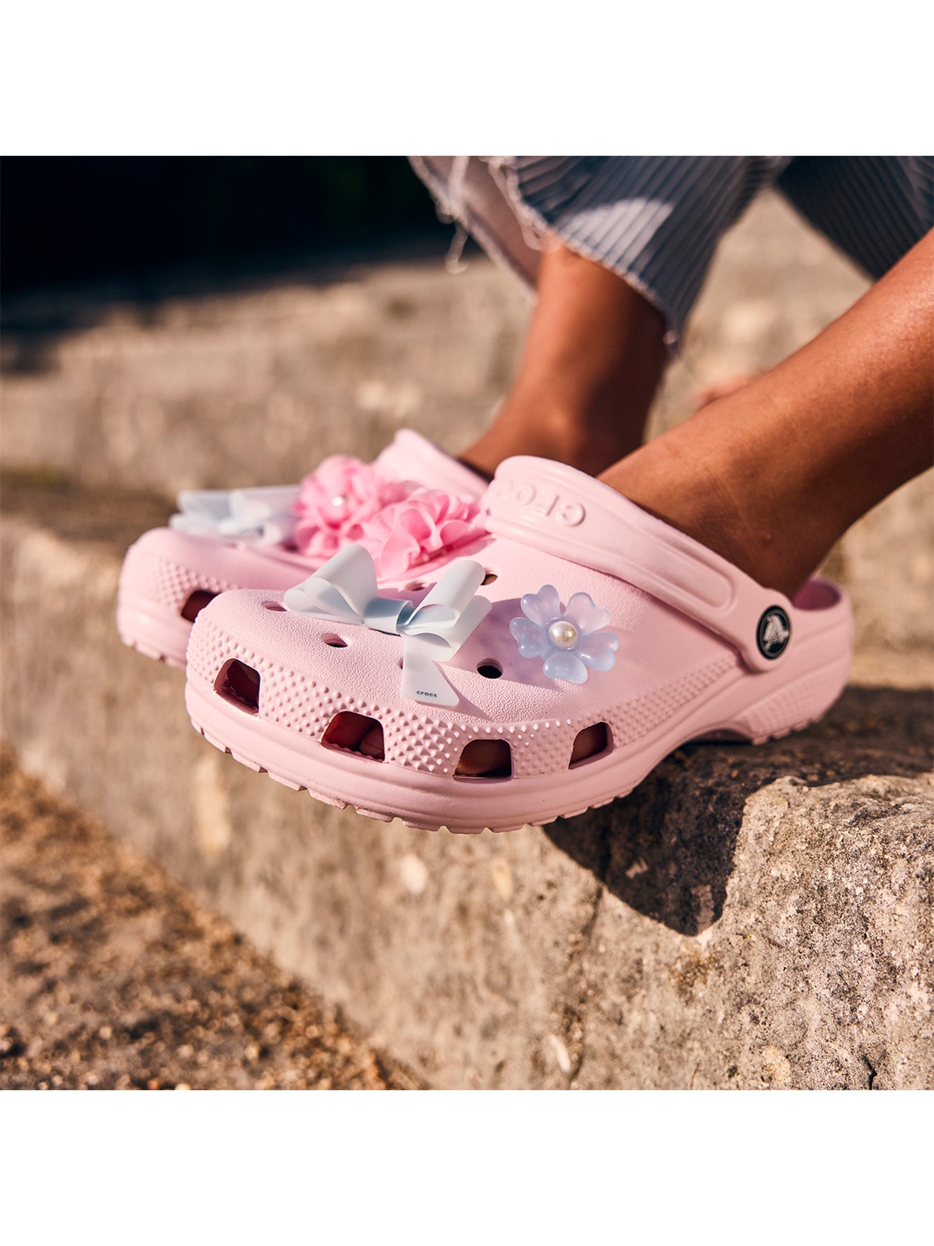 Kids' Classic Croslite™ Clogs In Pink Milk
