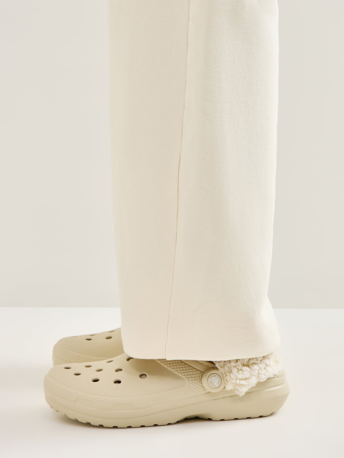 Fleece Lined Clogs White