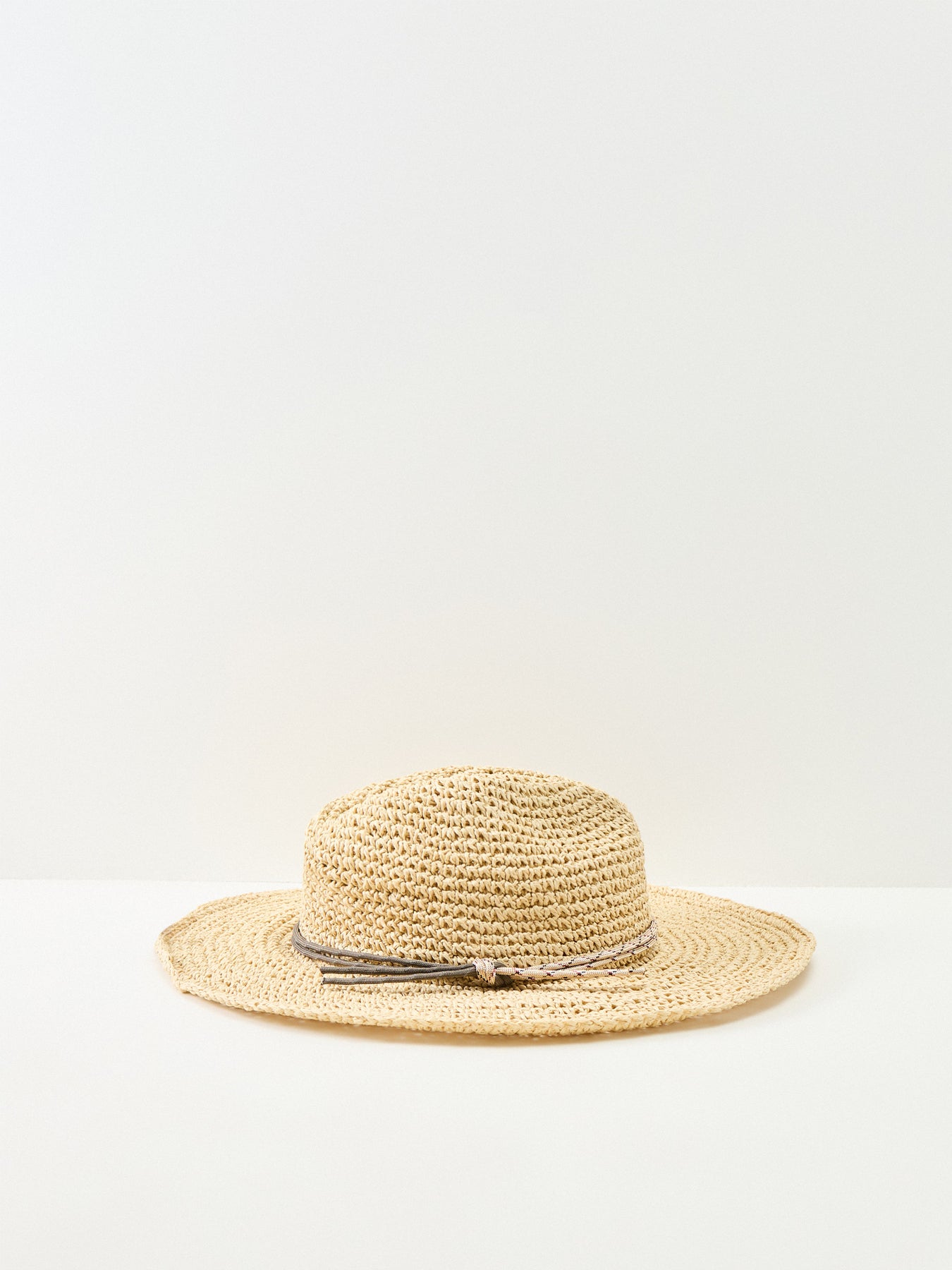 Wide Brim Straw Hat Beige