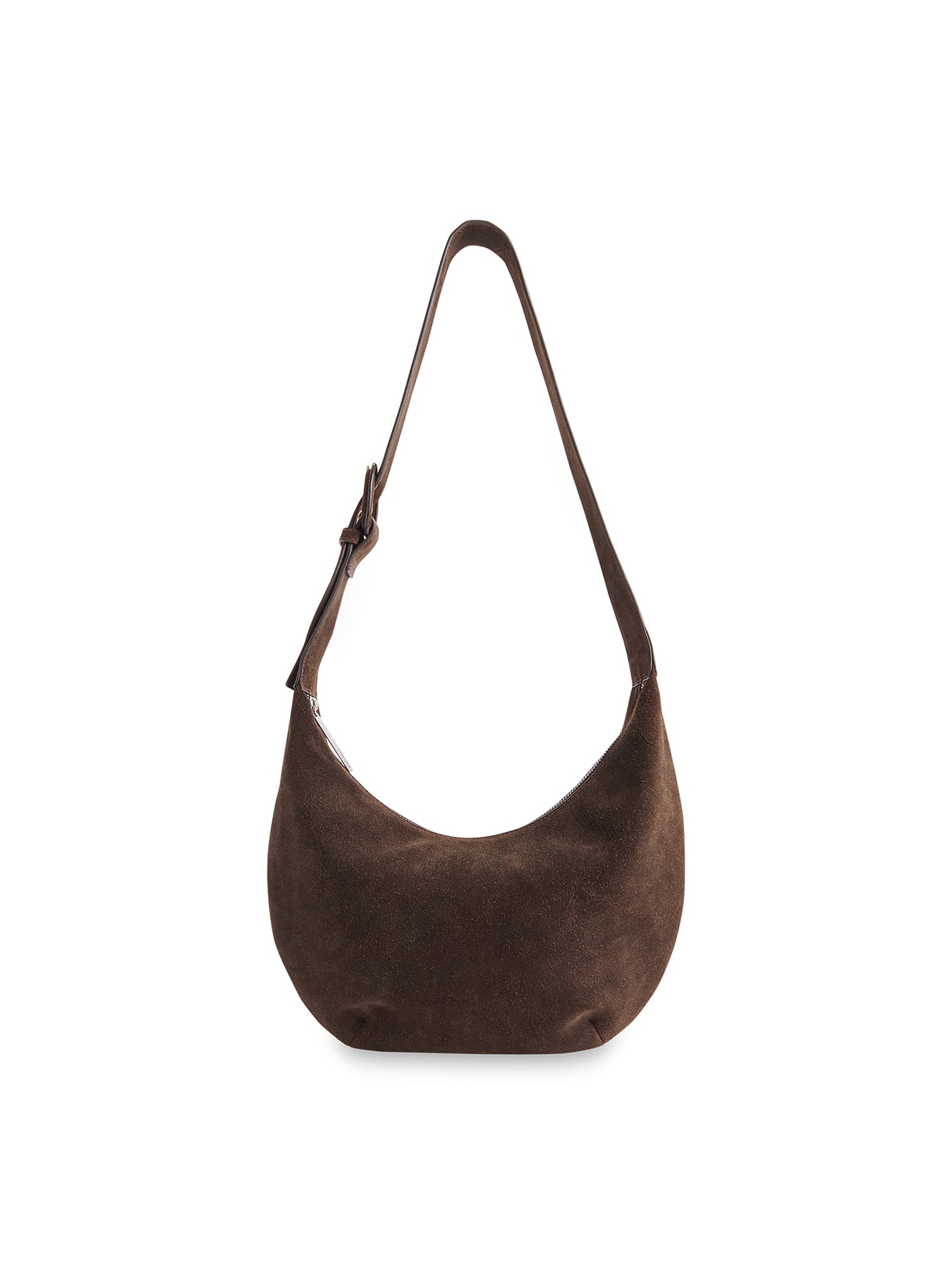 Sia Suede Curved Crossbody Bag