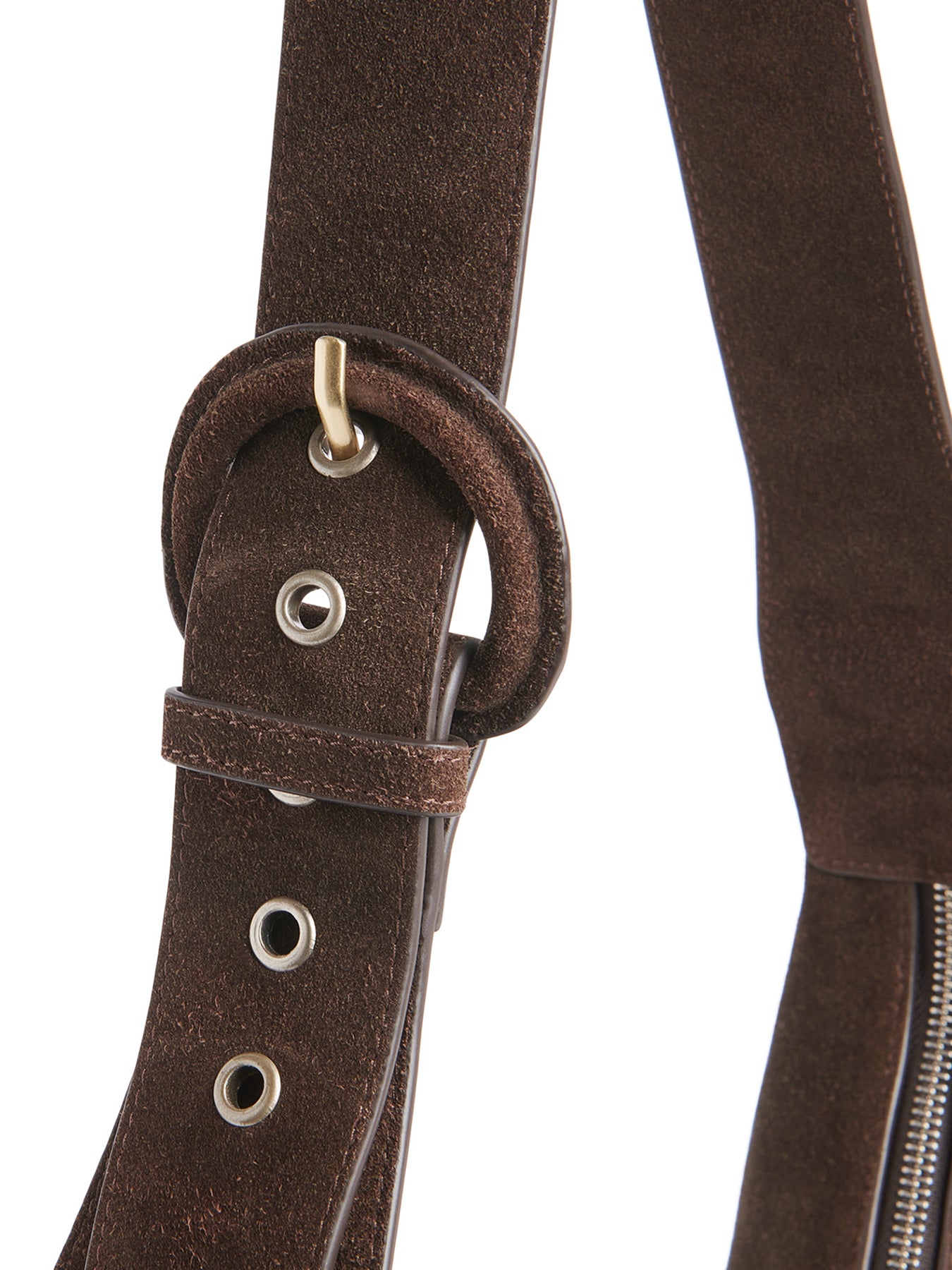 Sia Suede Curved Crossbody Bag